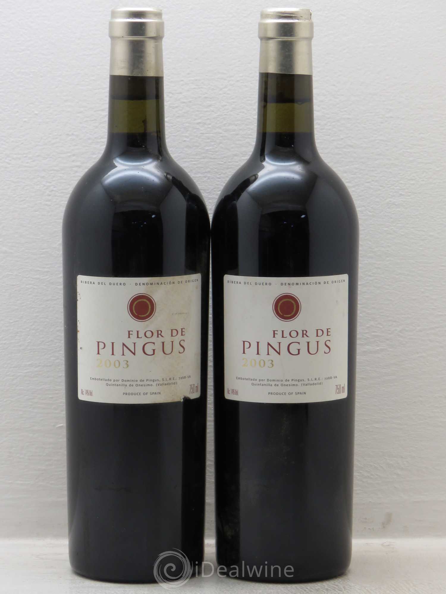 Ribera Del Duero Flor de Pingus Dominio de Pingus - Peter Sisseck 2003 - Lot de 2 bouteilles - 0