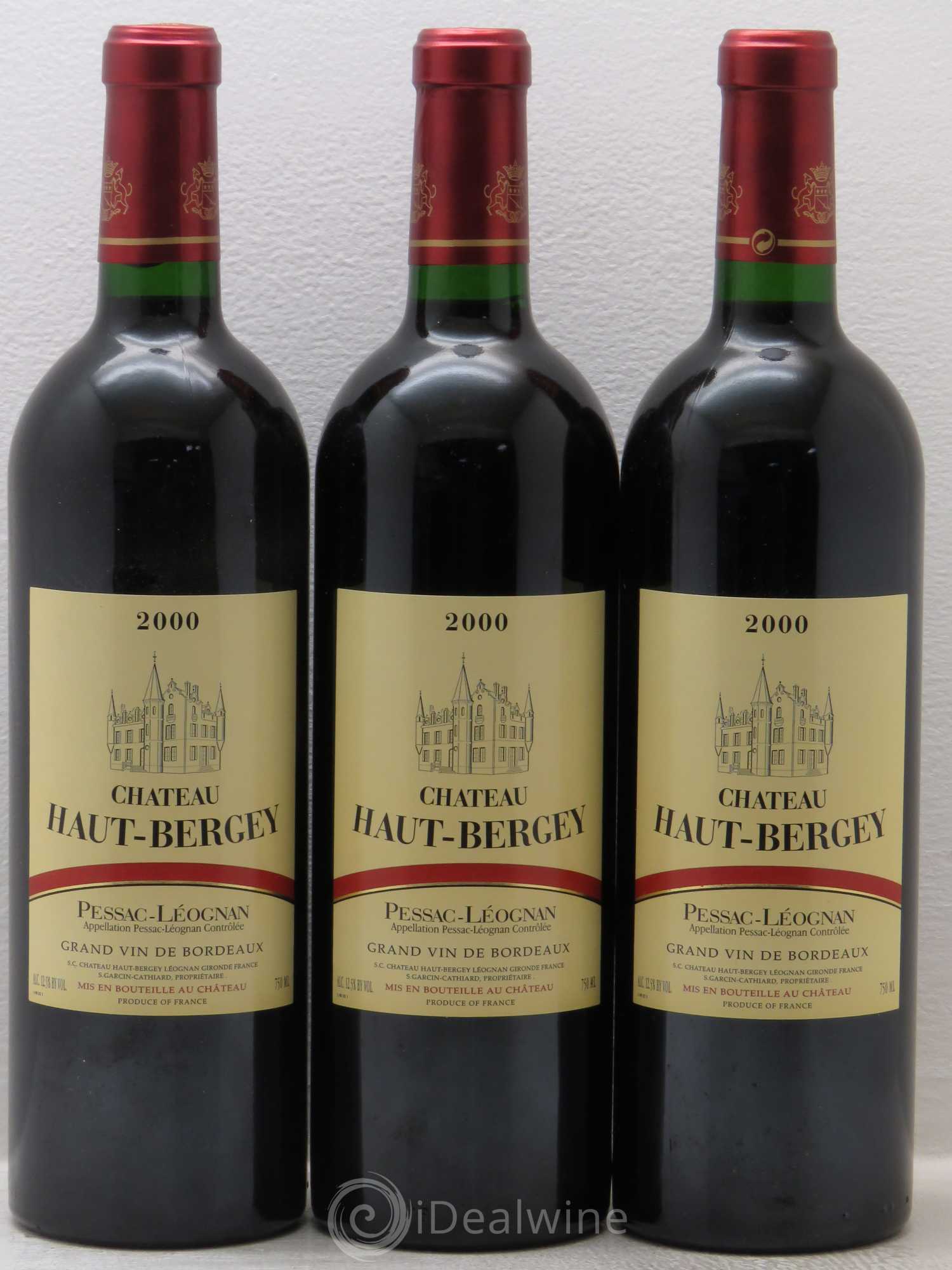 Château Haut-Bergey 2000 - Lot de 3 bouteilles - 0