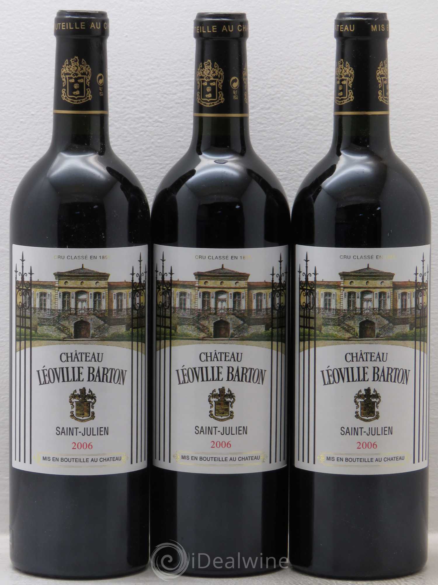 Château Léoville Barton 2ème Grand Cru Classé 2006 - Lot de 3 bouteilles - 0