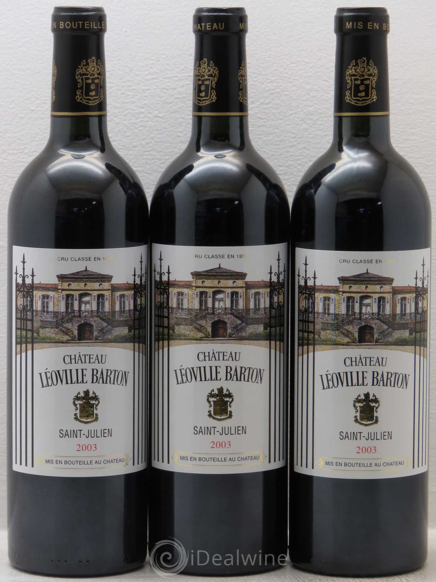 Château Léoville Barton 2ème Grand Cru Classé 2003 - Lot de 3 bouteilles - 0