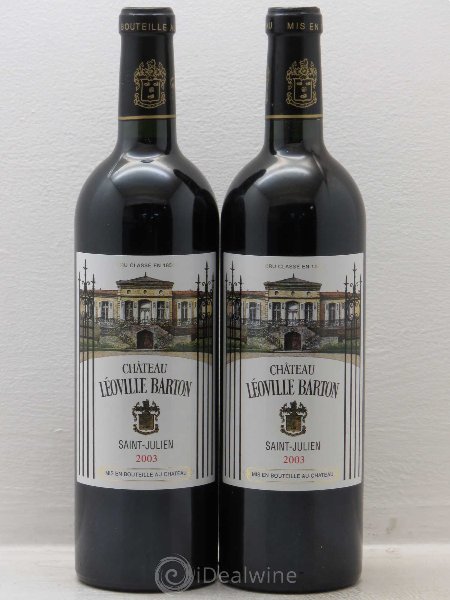 Château Léoville Barton 2ème Grand Cru Classé 2003 - Lot de 2 bouteilles - 0