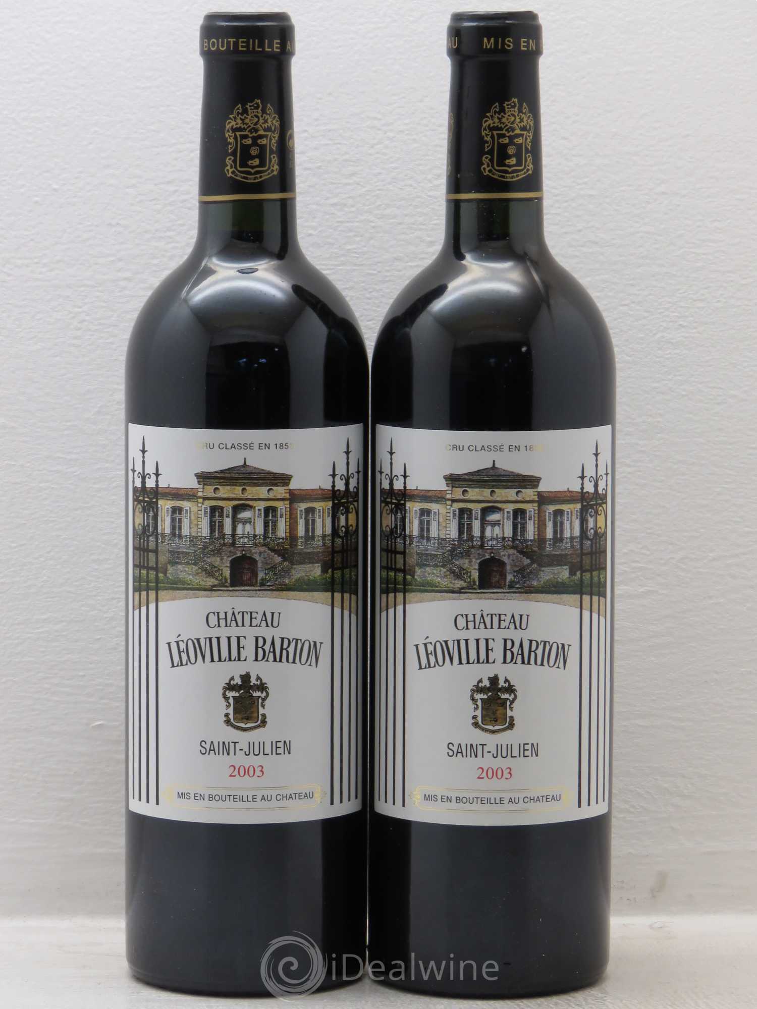 Château Léoville Barton 2ème Grand Cru Classé 2003 - Lot de 2 bouteilles - 0