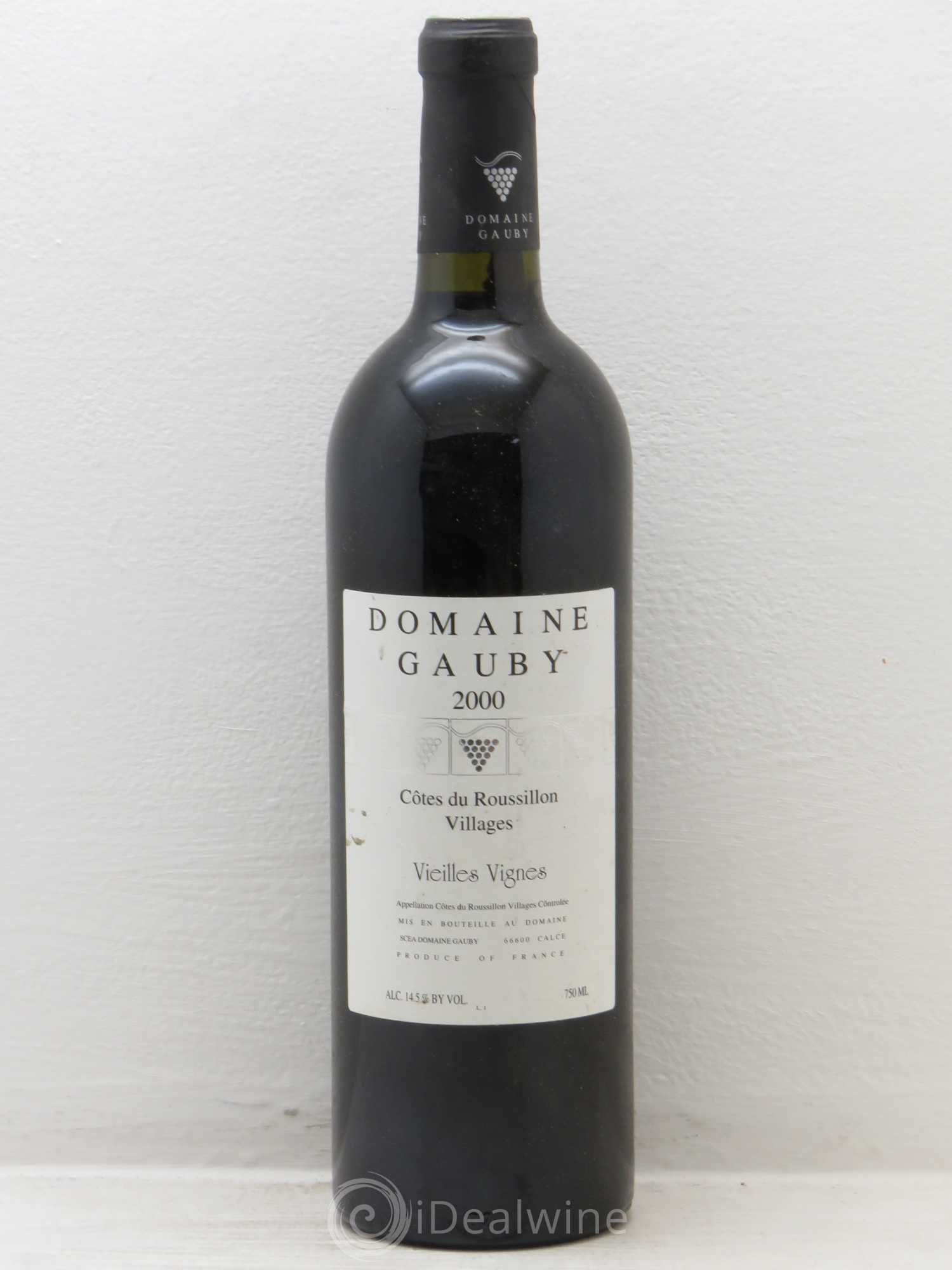 Côtes du Roussillon Villages Vieilles vignes Gauby (Domaine) 2000 - Lot de 1 bouteille - 0