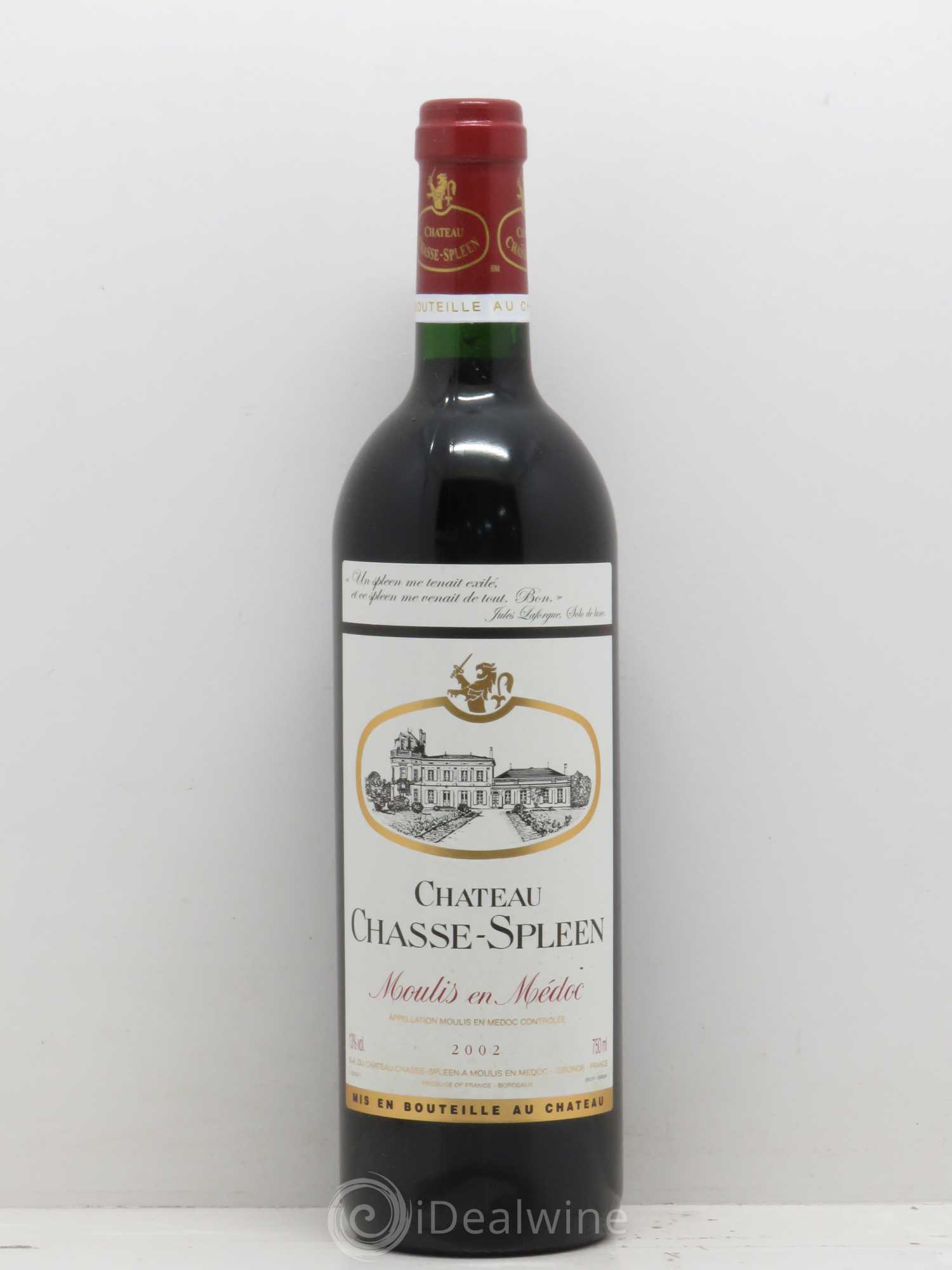 Château Chasse Spleen 2002 - Lot de 1 bouteille - 0