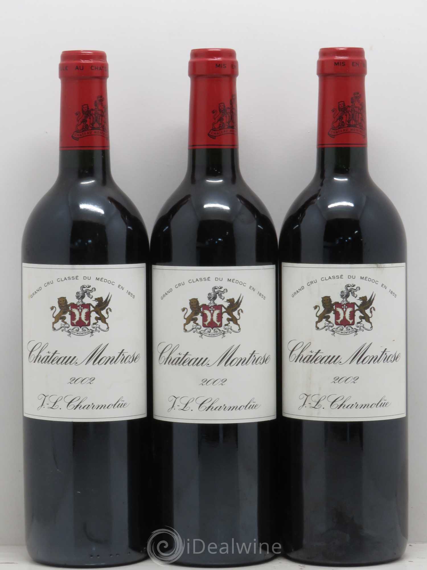 Château Montrose 2ème Grand Cru Classé 2002 - Lot de 3 bouteilles - 0