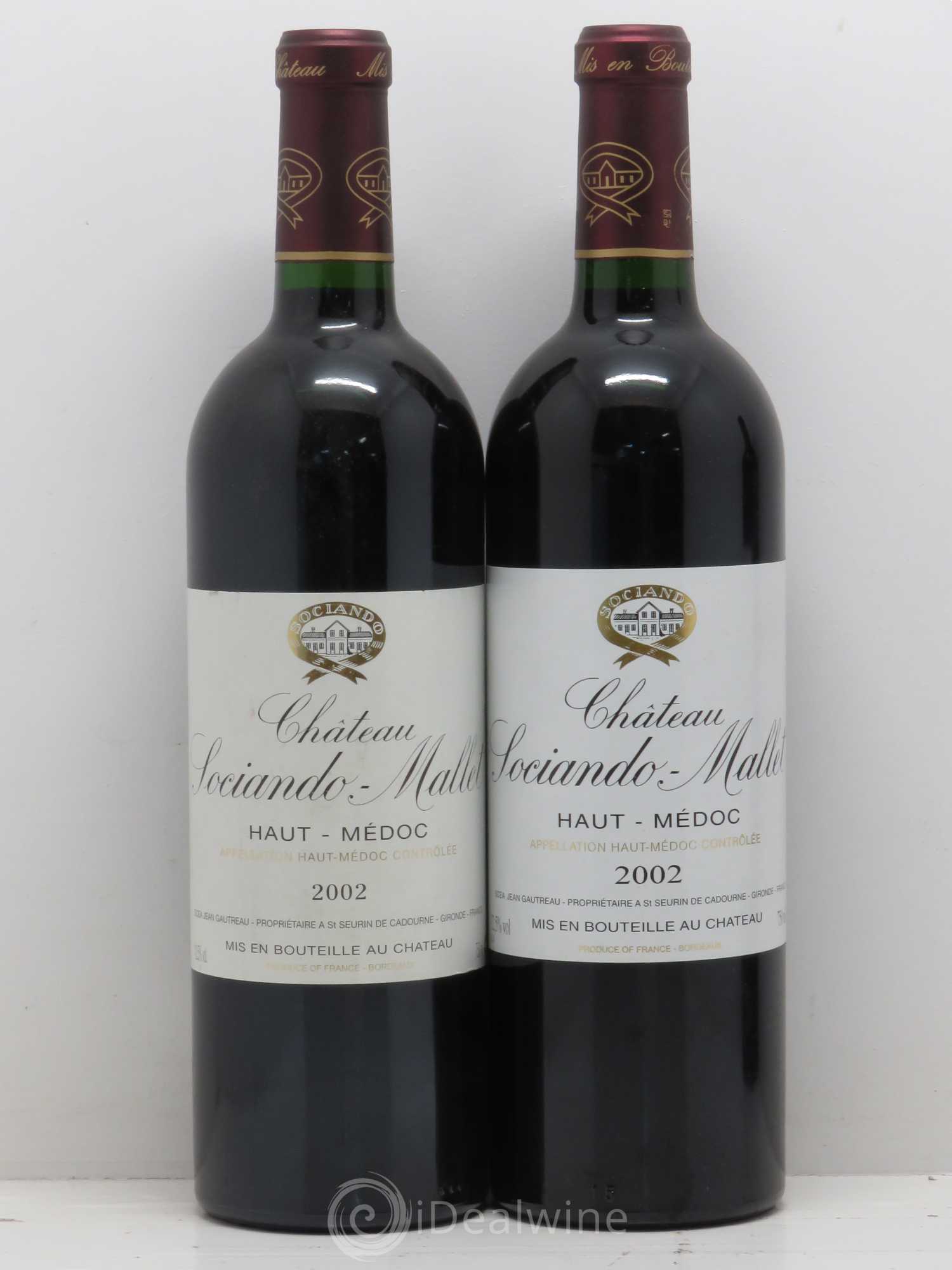 Château Sociando Mallet 2002 - Lot de 6 bouteilles - 2