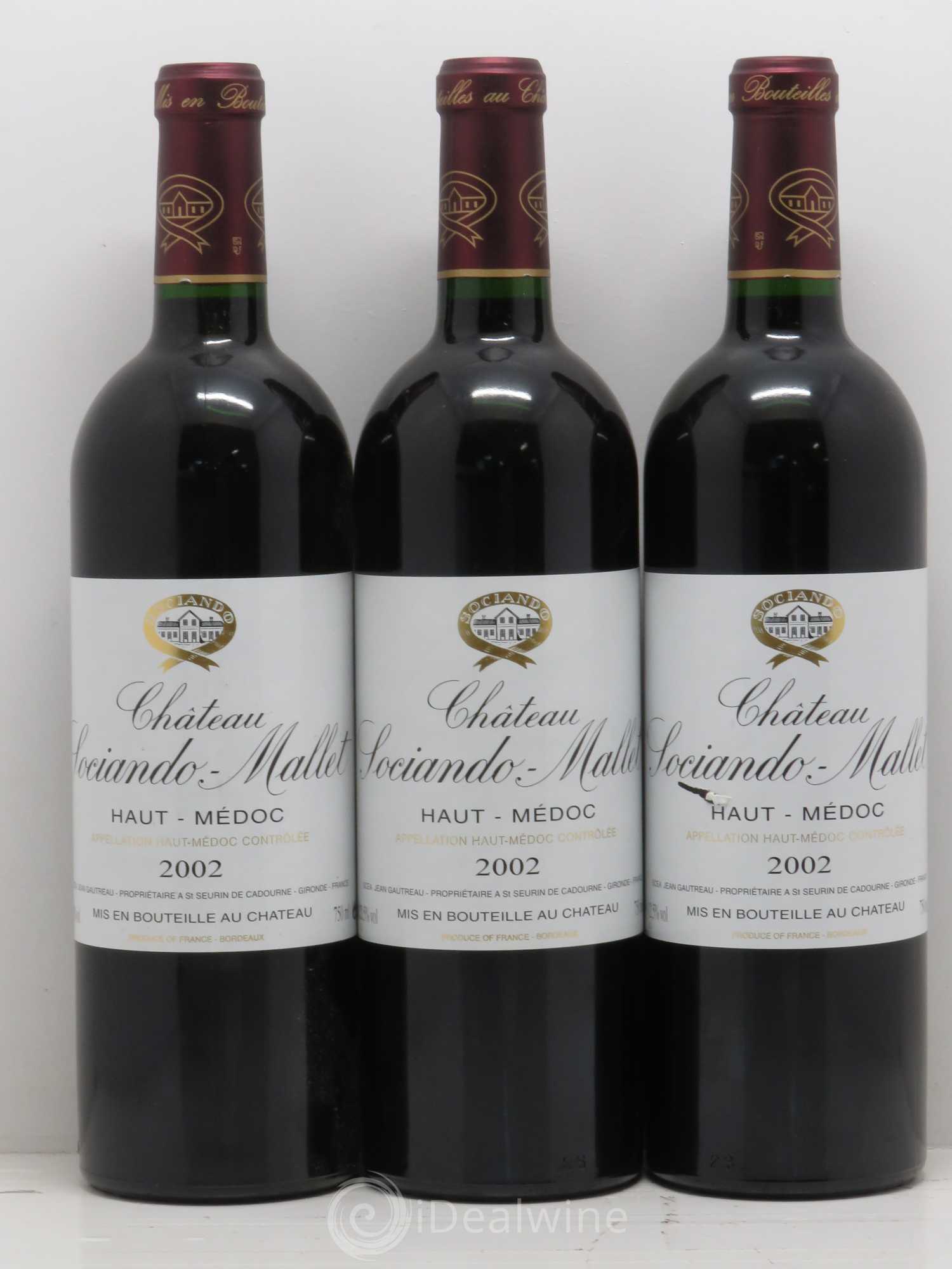 Château Sociando Mallet 2002 - Lot de 6 bouteilles - 2