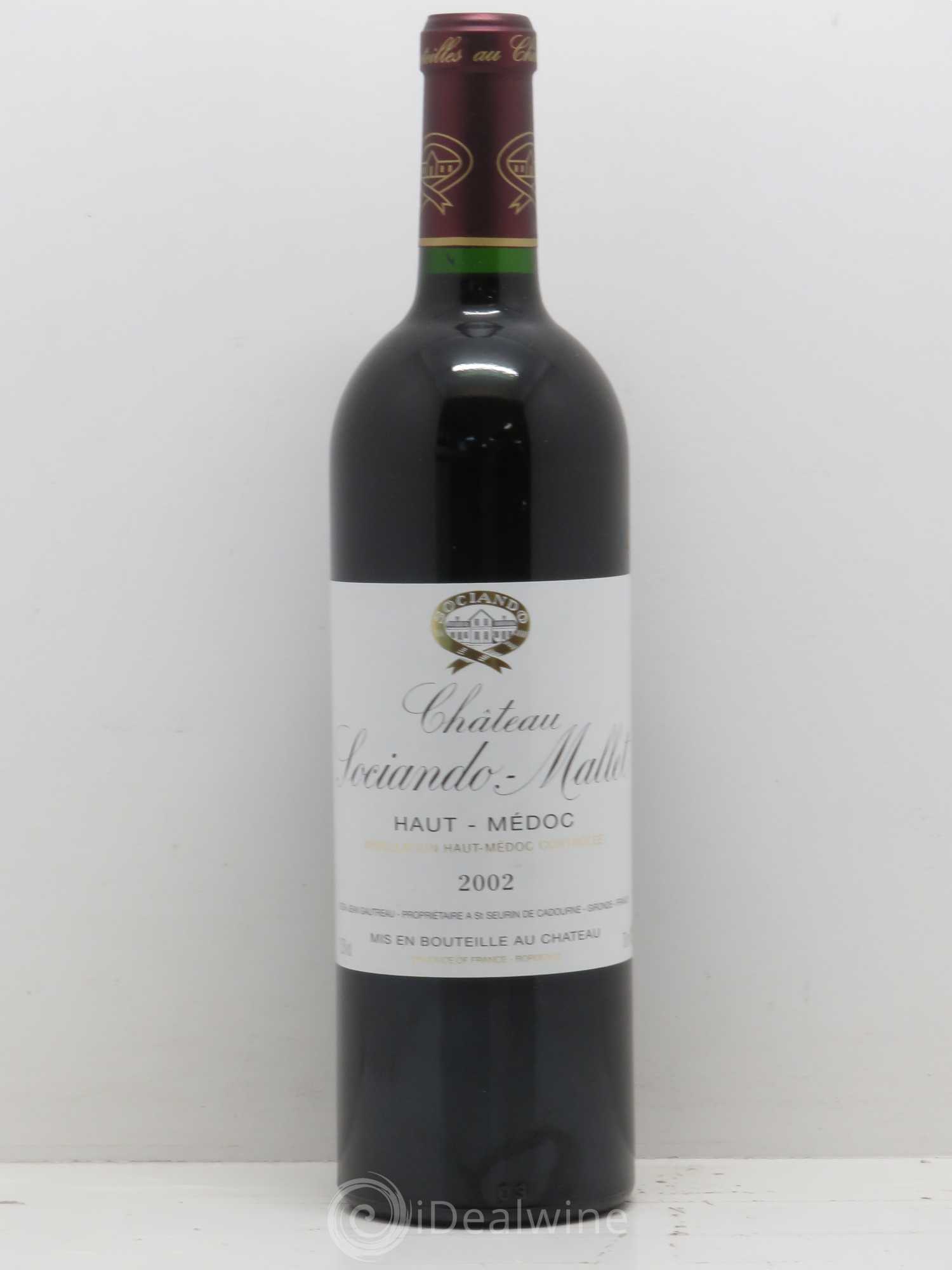 Château Sociando Mallet 2002 - Lot de 1 bouteille - 0