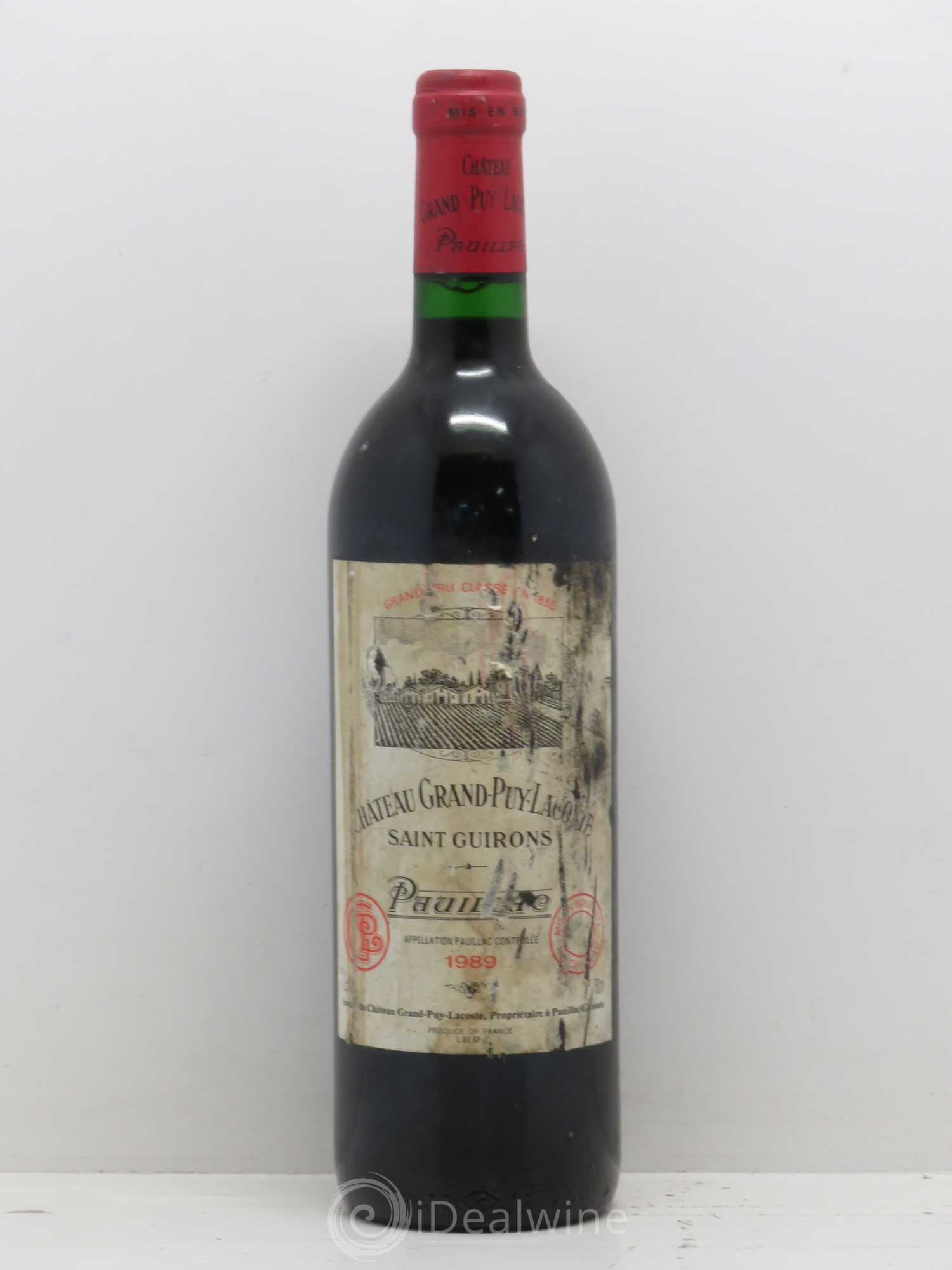 Château Grand Puy Lacoste 5ème Grand Cru Classé 1989 - Lot de 1 bouteille - 0