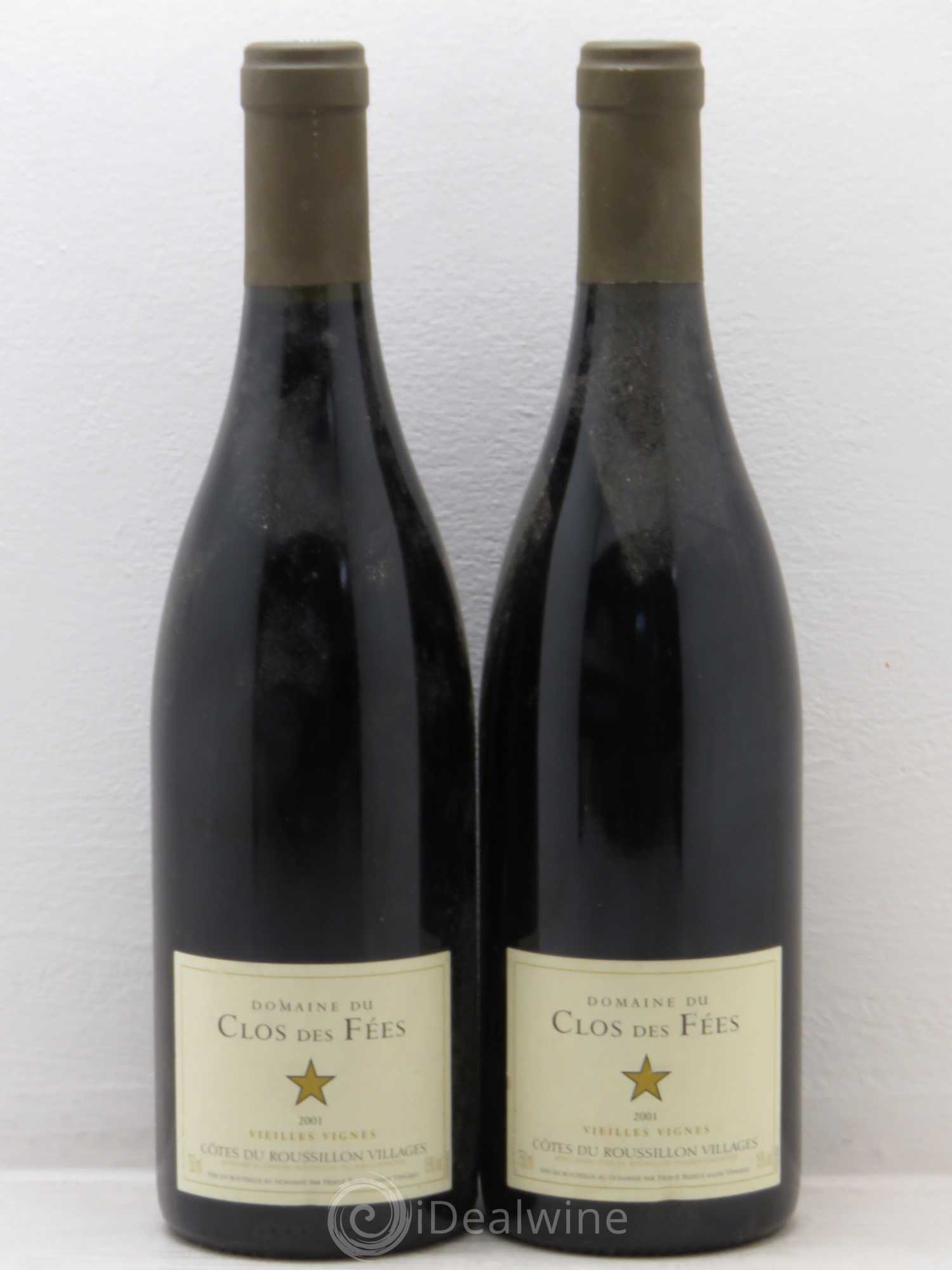 Côtes du Roussillon Villages Clos des Fées Vieilles vignes Hervé Bizeul 2001 - Lot de 2 bouteilles - 0