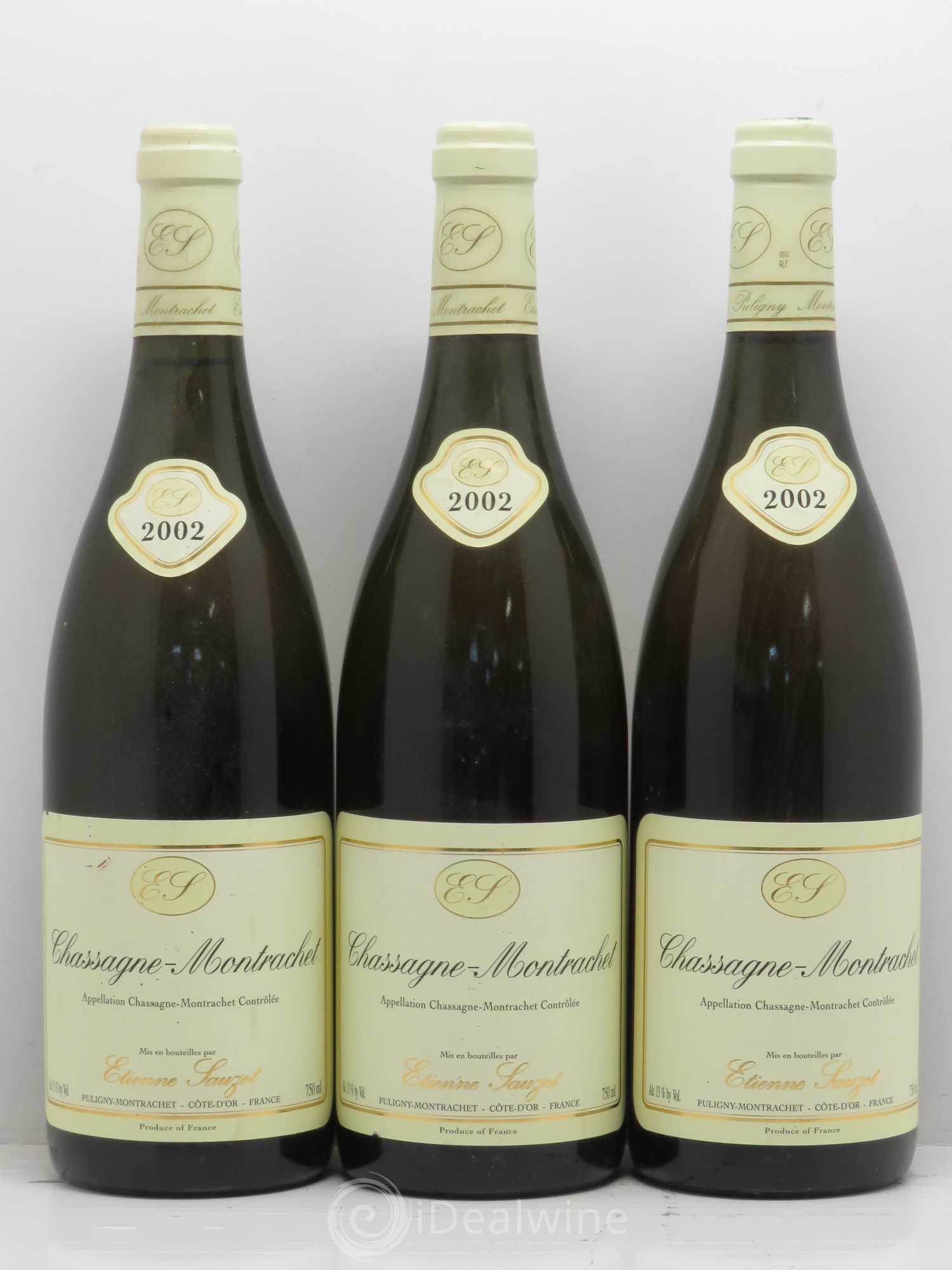 Chassagne-Montrachet Etienne Sauzet 2002 - Lot de 3 bouteilles - 0