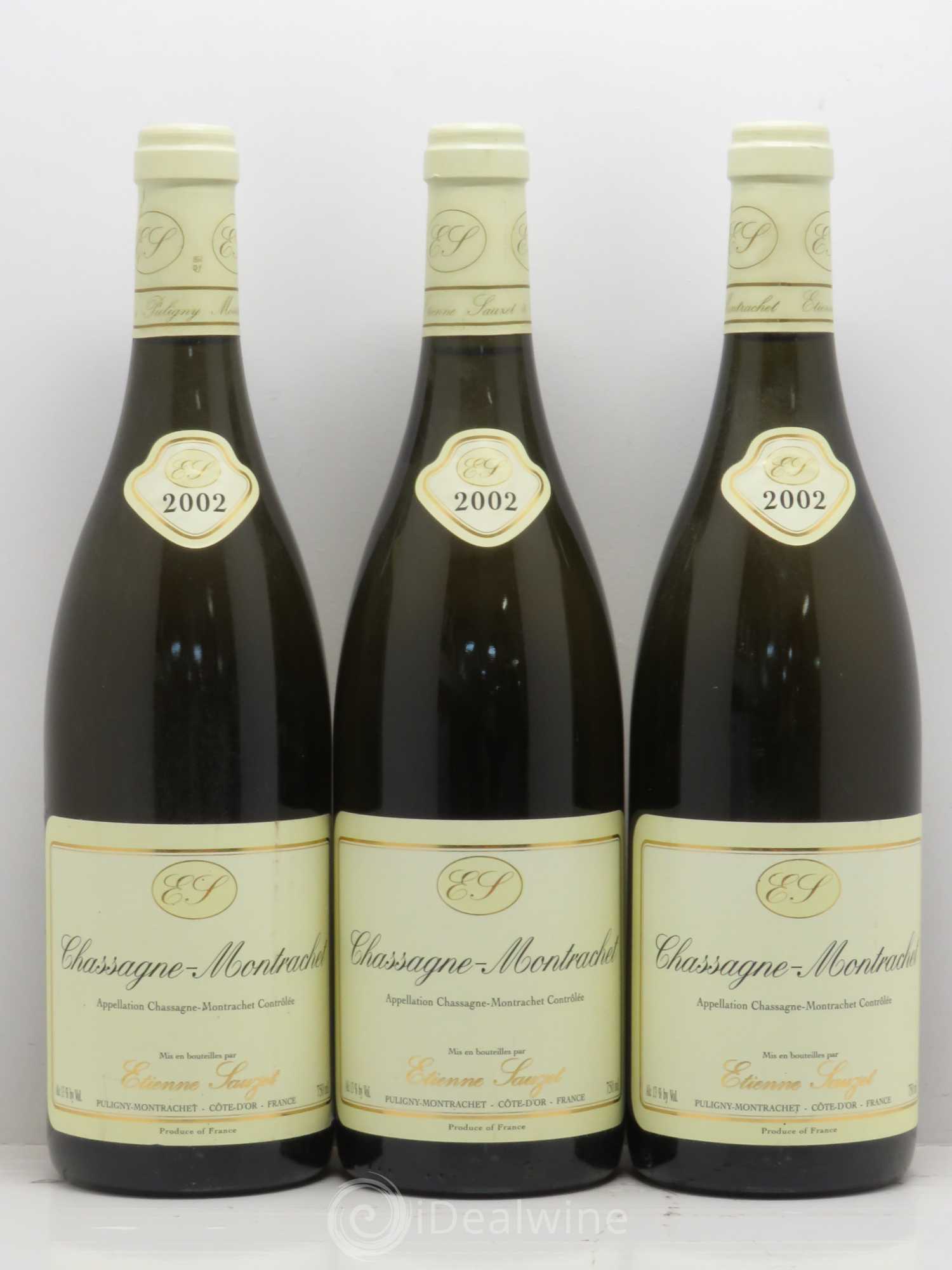 Chassagne-Montrachet Etienne Sauzet 2002 - Lot de 3 bouteilles - 0