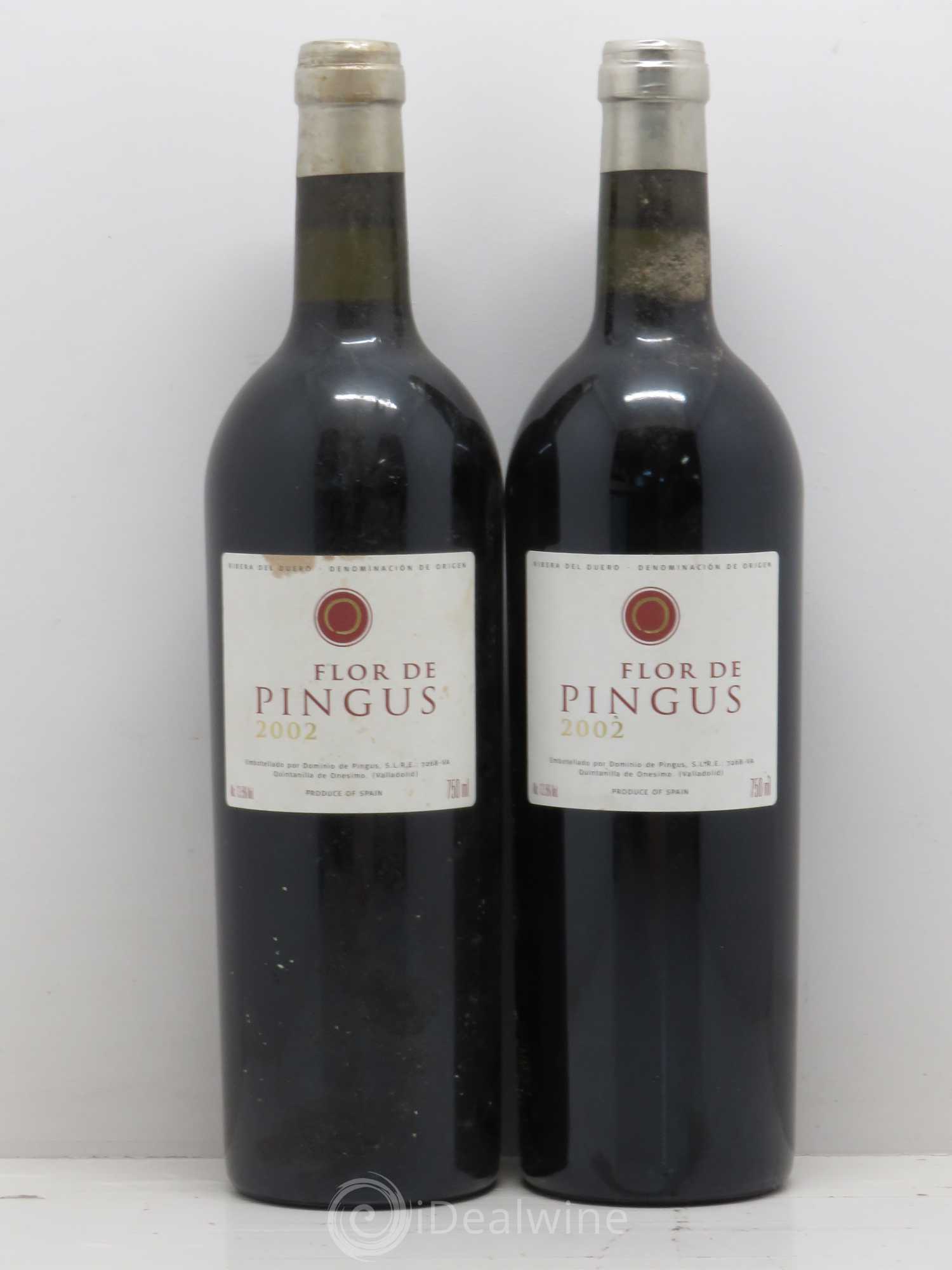 Ribera Del Duero Flor de Pingus Dominio de Pingus - Peter Sisseck 2002 - Lot de 2 bouteilles - 0