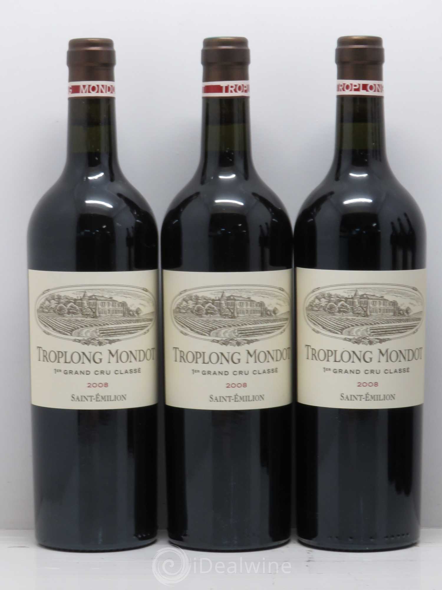 Château Troplong Mondot 1er Grand Cru Classé B 2008 - Lot de 6 bouteilles - 1