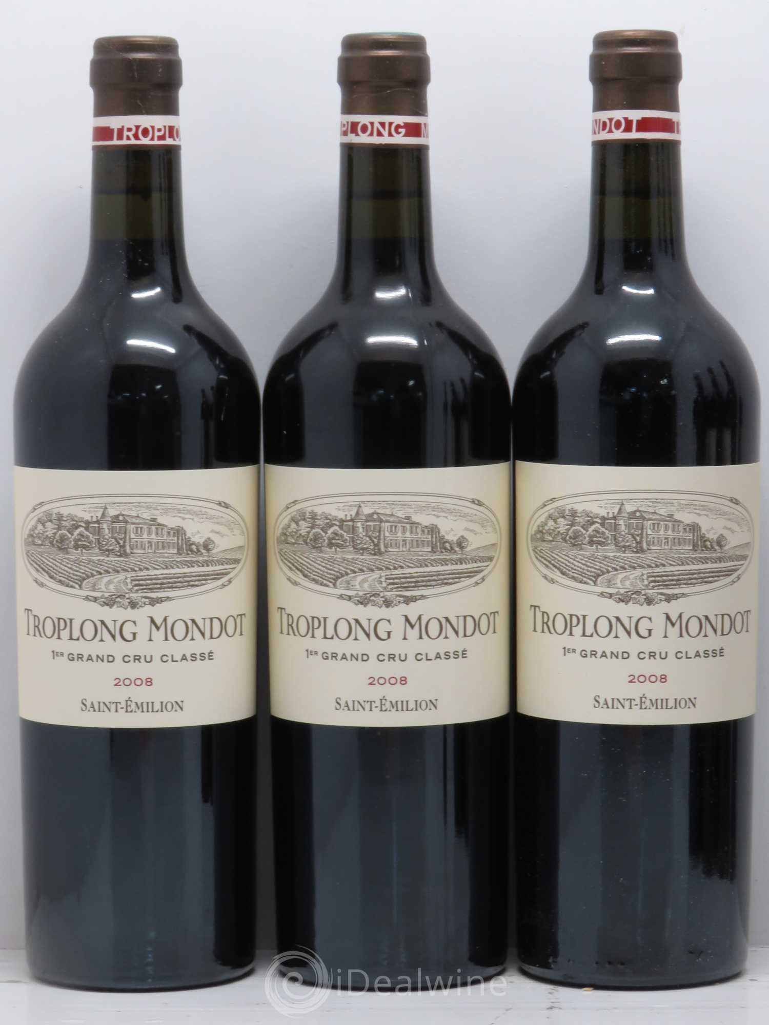 Château Troplong Mondot 1er Grand Cru Classé B 2008 - Lot de 6 bouteilles - 1