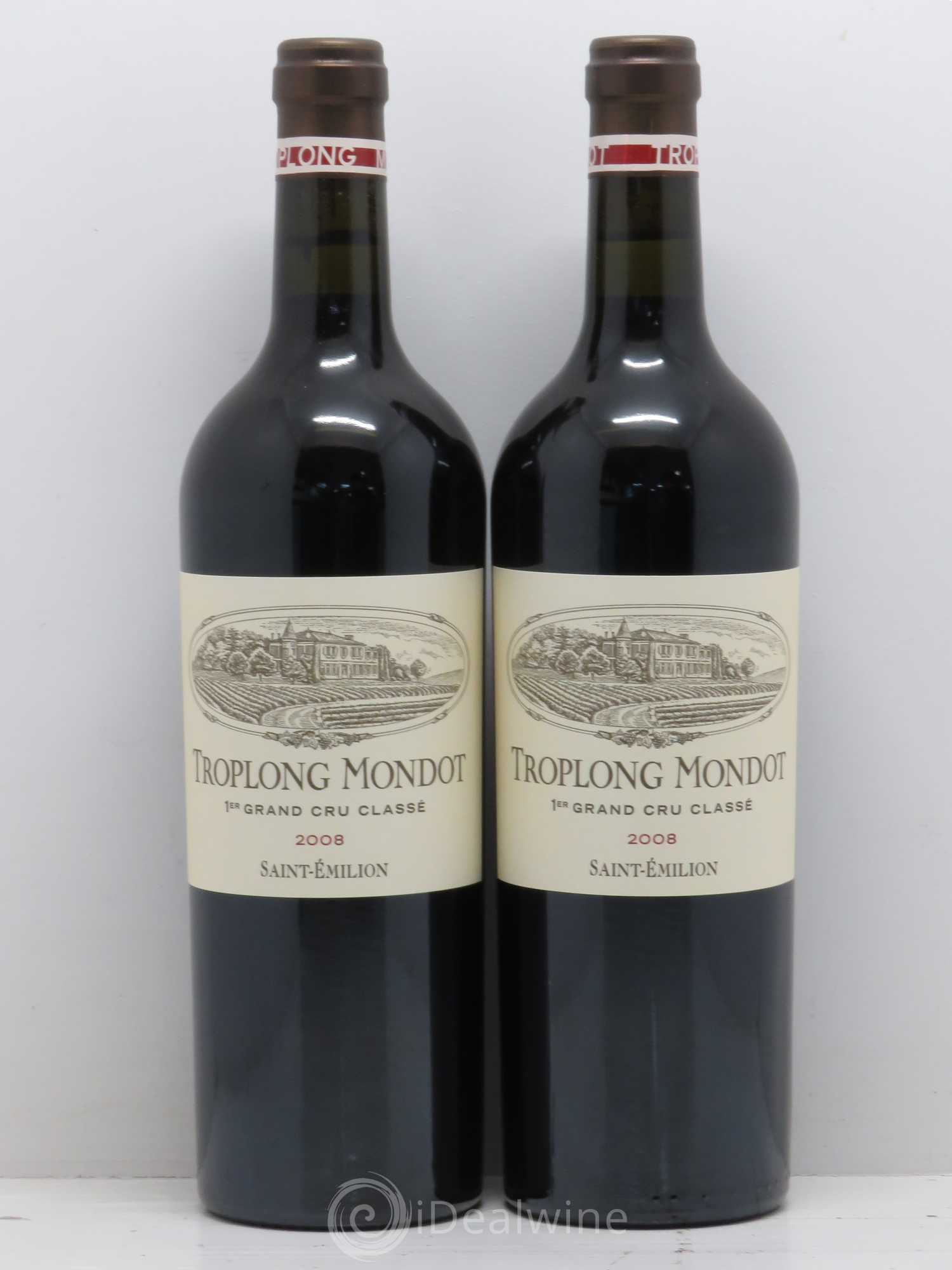 Château Troplong Mondot 1er Grand Cru Classé B 2008 - Lot de 2 bouteilles - 0