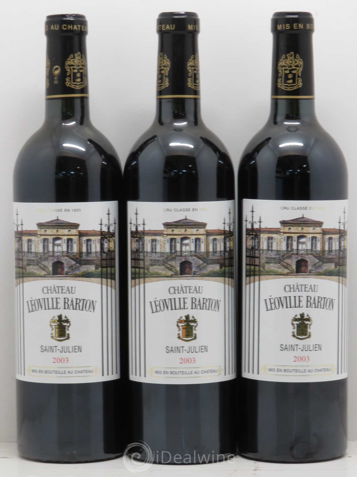 Château Léoville Barton 2ème Grand Cru Classé 2003 - Lot de 3 bouteilles - 0