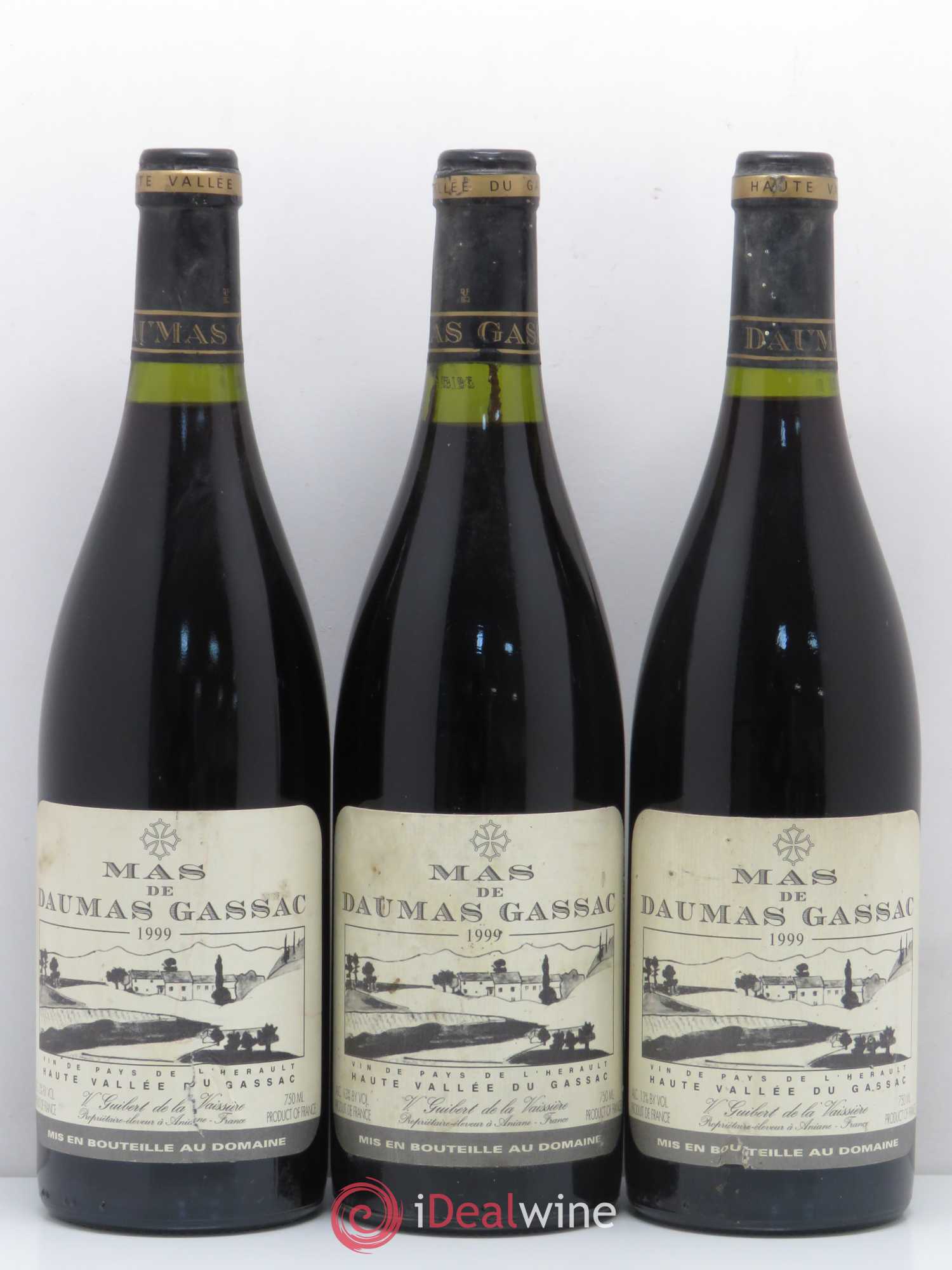 Saint-Guilhem-le-Désert - Cité d'Aniane Mas Daumas Gassac Famille Guibert de La Vaissière 1999 - Lot de 5 bouteilles - 1