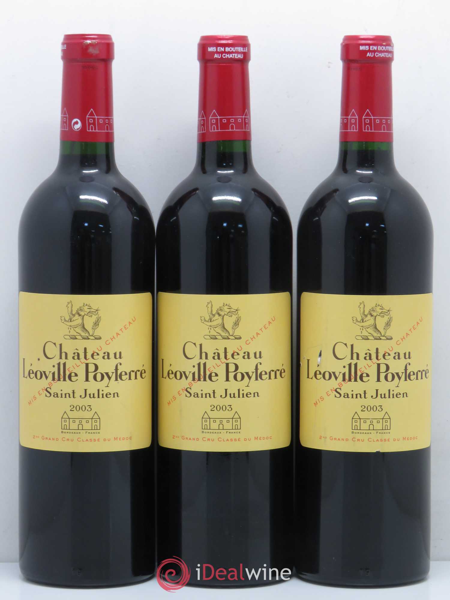 Château Léoville Poyferré 2ème Grand Cru Classé 2003 - Lot de 5 bouteilles - 1