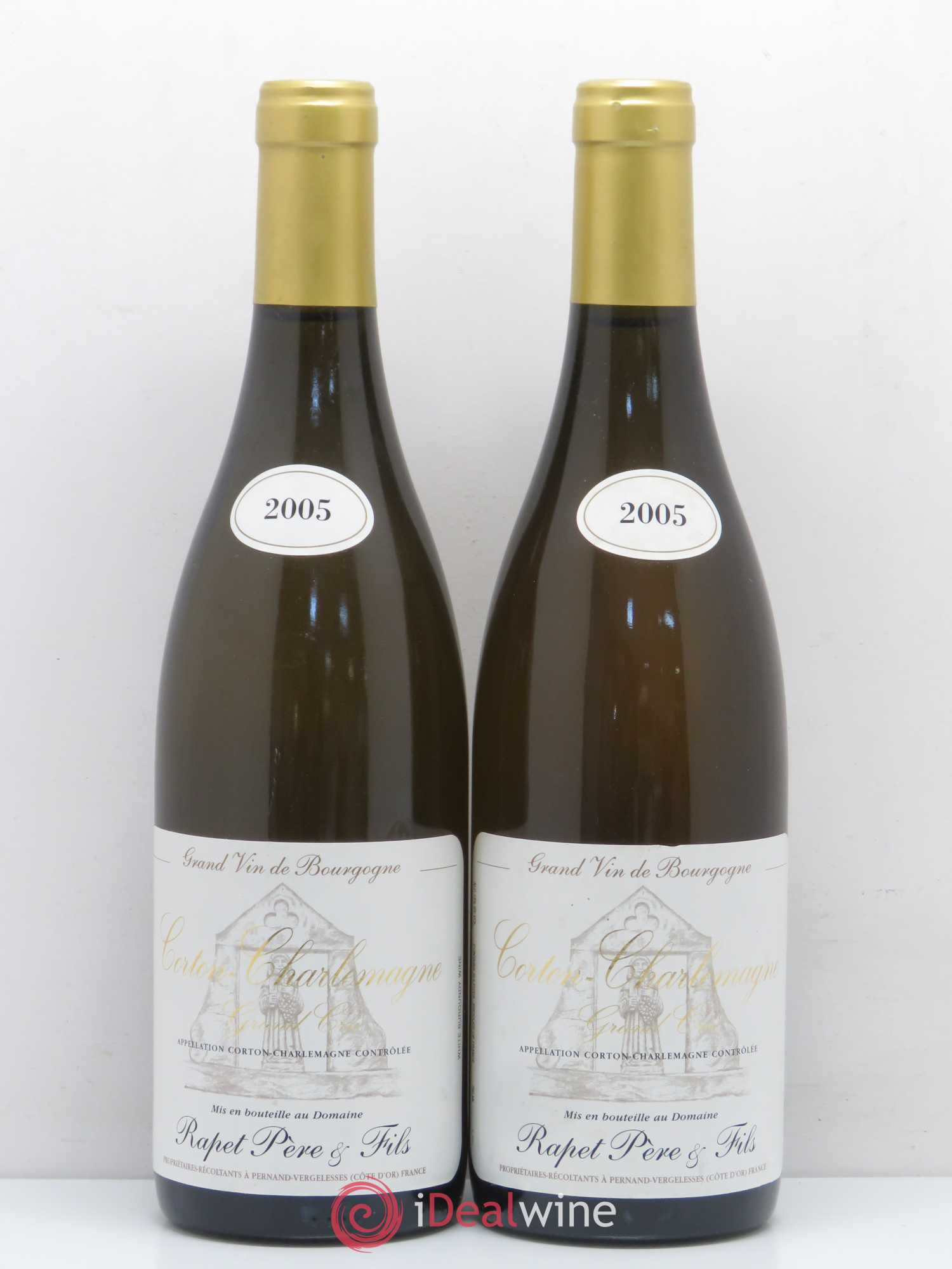 Corton-Charlemagne Grand Cru Rapet Père & Fils 2005 - Lot de 2 bouteilles - 0
