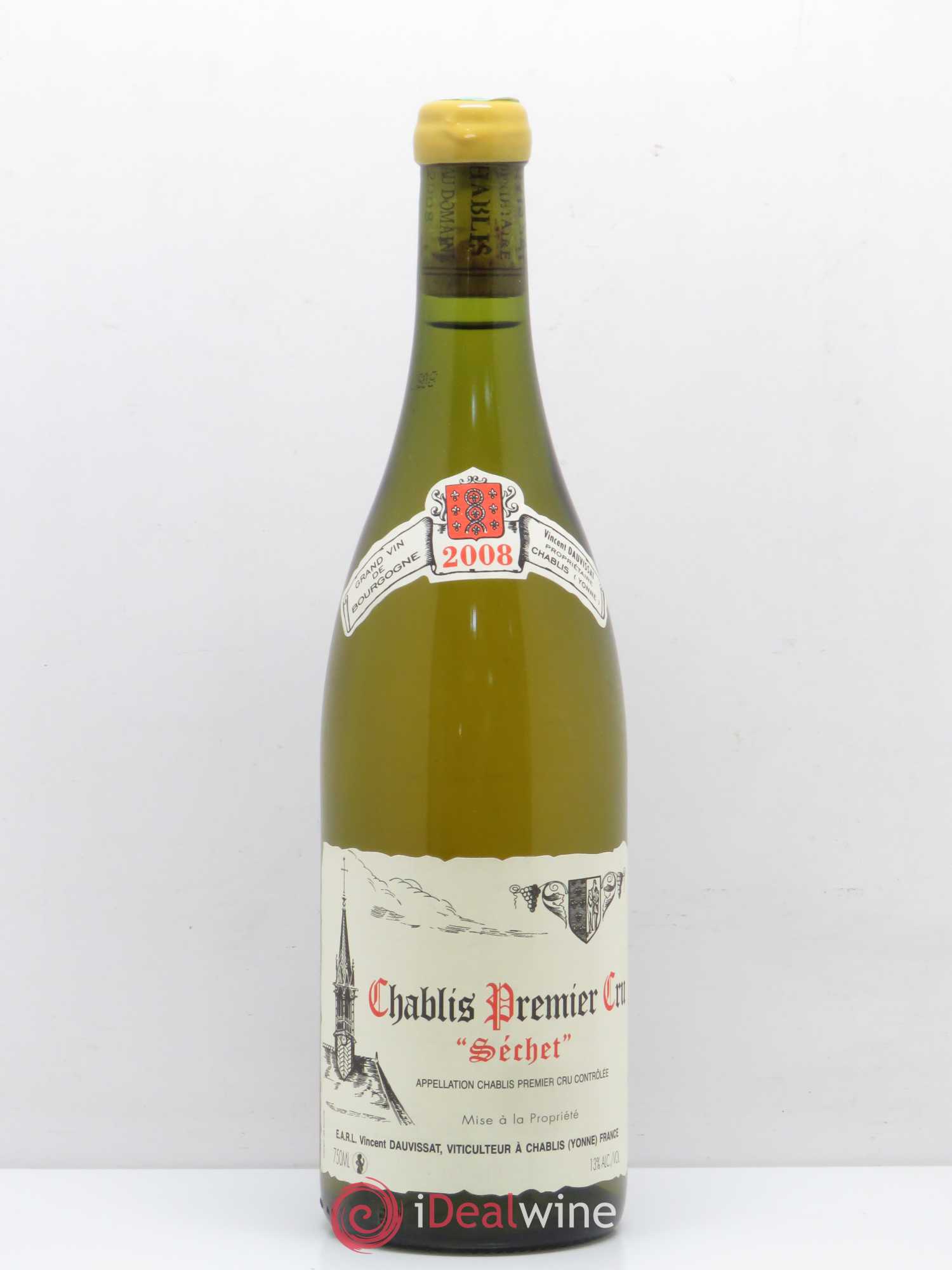 Chablis 1er Cru Séchet Vincent Dauvissat (Domaine) 2008 - Lot de 1 bouteille - 0