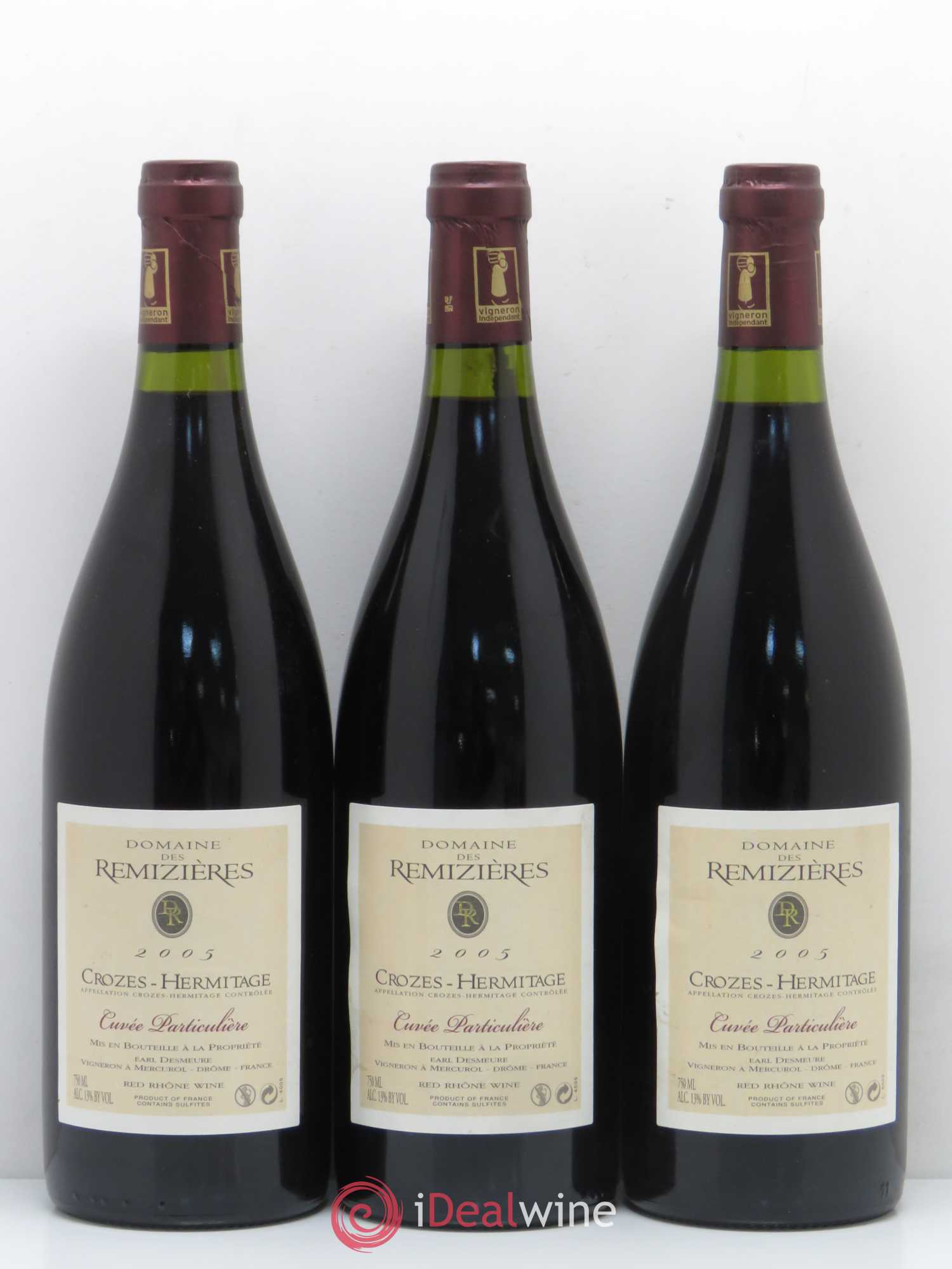Crozes-Hermitage Cuvée Particulière Domaine des Remizieres 2005 - Posten von 6 Flaschen - 1