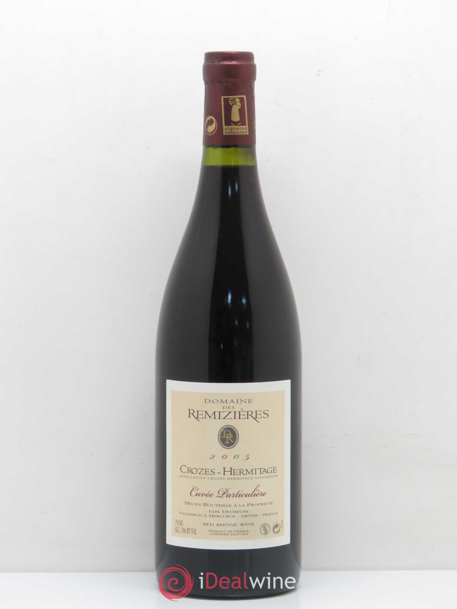 Crozes-Hermitage Cuvée Particulière Domaine des Remizieres 2005 - Posten von 1 Flasche - 0