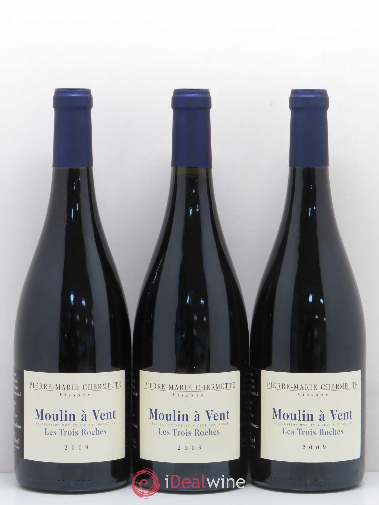 Moulin-à-Vent Les Trois Roches Domaine du Vissoux - P-M. Chermette 2009 - Lot de 6 bouteilles - 2
