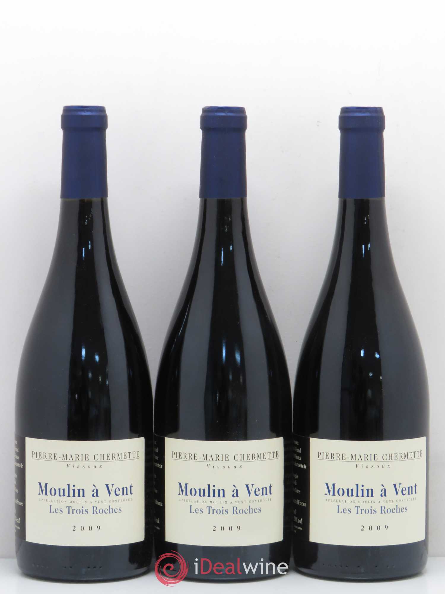 Moulin-à-Vent Les Trois Roches Domaine du Vissoux - P-M. Chermette 2009 - Lot de 6 bouteilles - 2