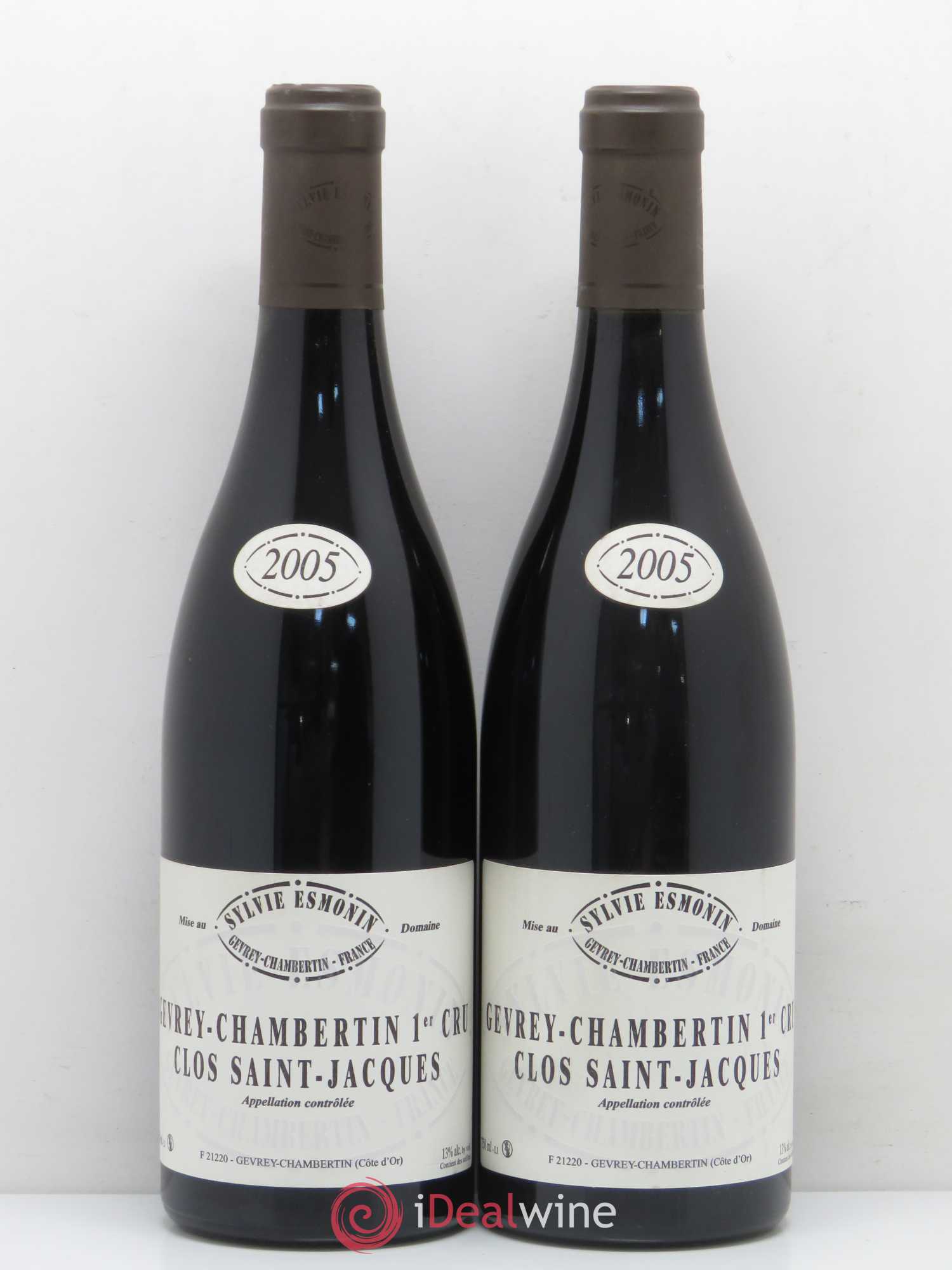 Gevrey-Chambertin 1er Cru Clos Saint Jacques Sylvie Esmonin 2005 - Lot de 2 bouteilles - 0