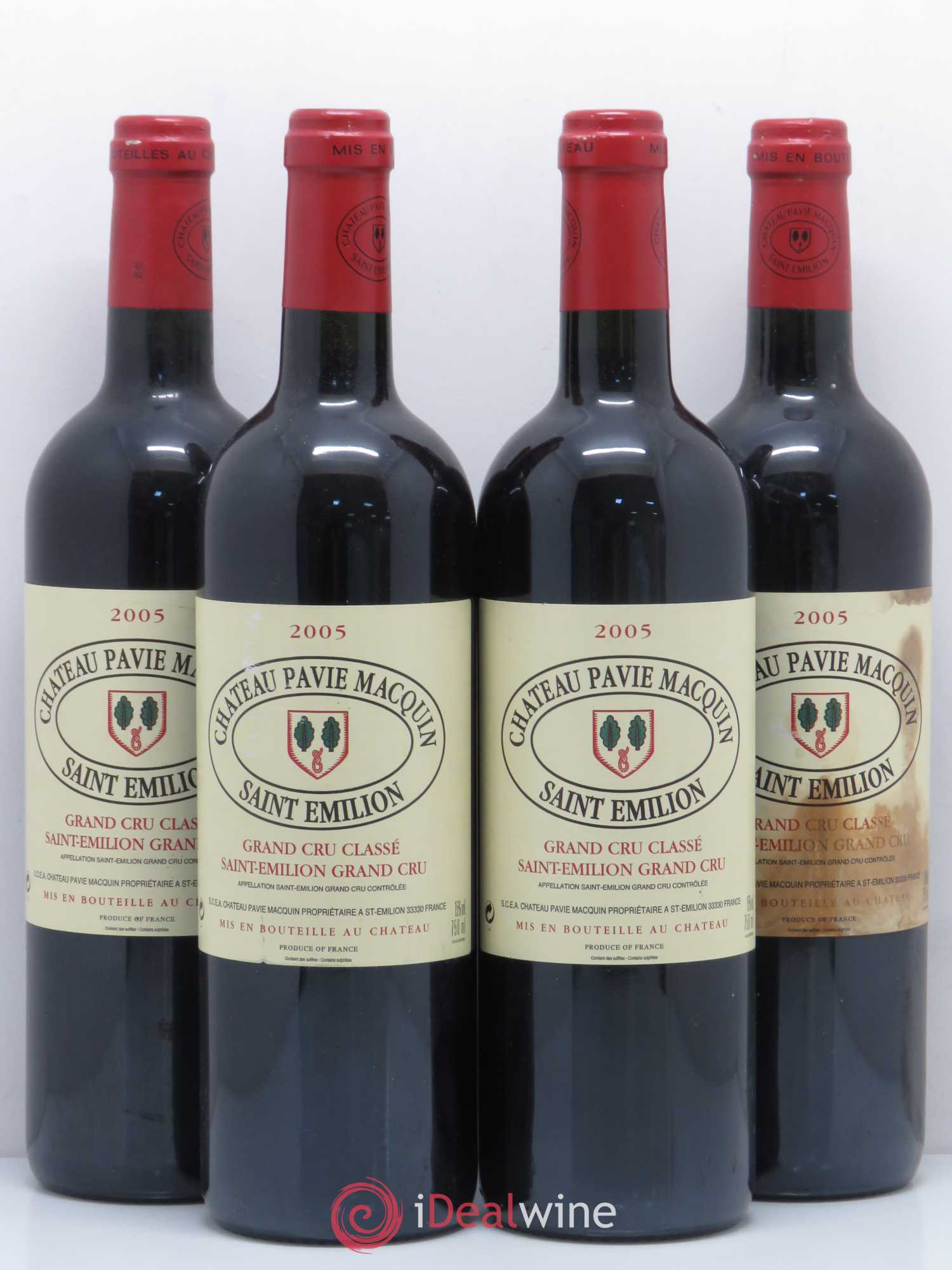 Château Pavie Macquin 1er Grand Cru Classé B 2005 - Lot de 4 bouteilles - 0
