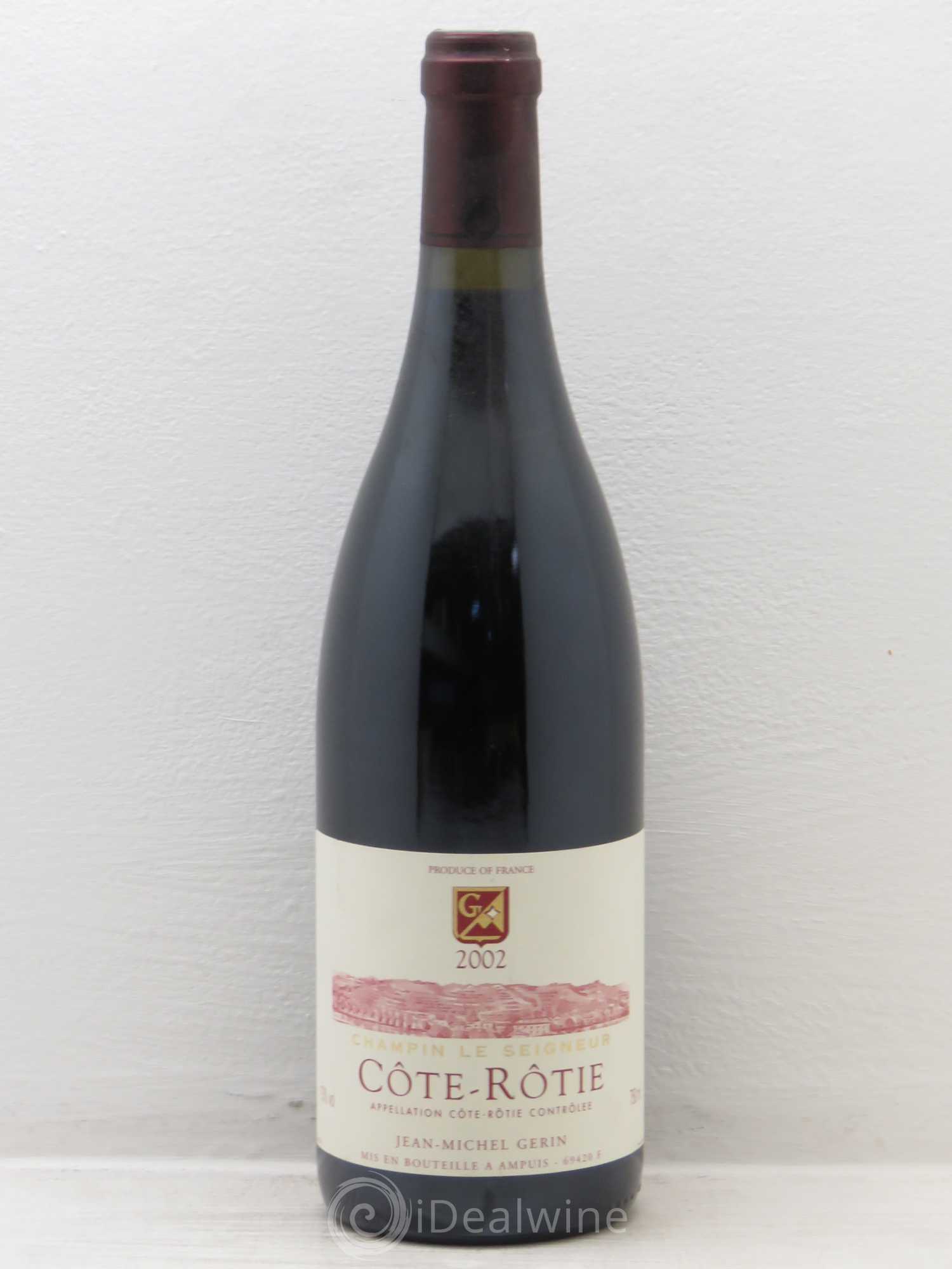 Côte-Rôtie Champin Le Seigneur Jean-Michel Gerin 2002 - Lot de 1 bouteille - 0