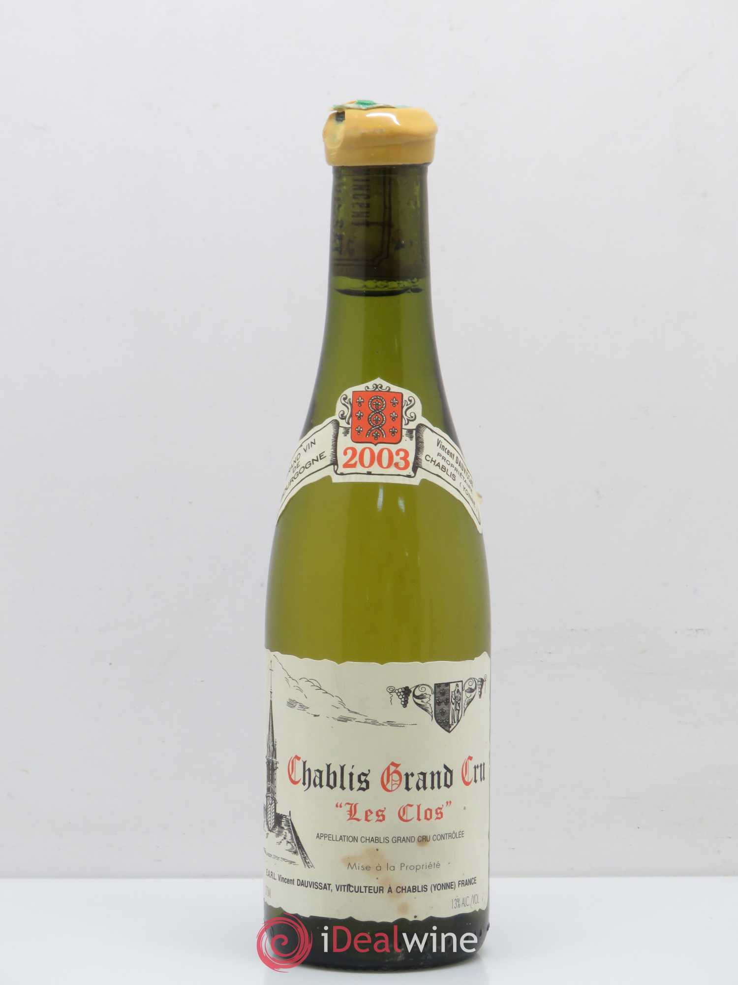 Chablis Grand Cru Les Clos Vincent Dauvissat (Domaine) 2003 - Posten von 1 Demi-Flasche - 0