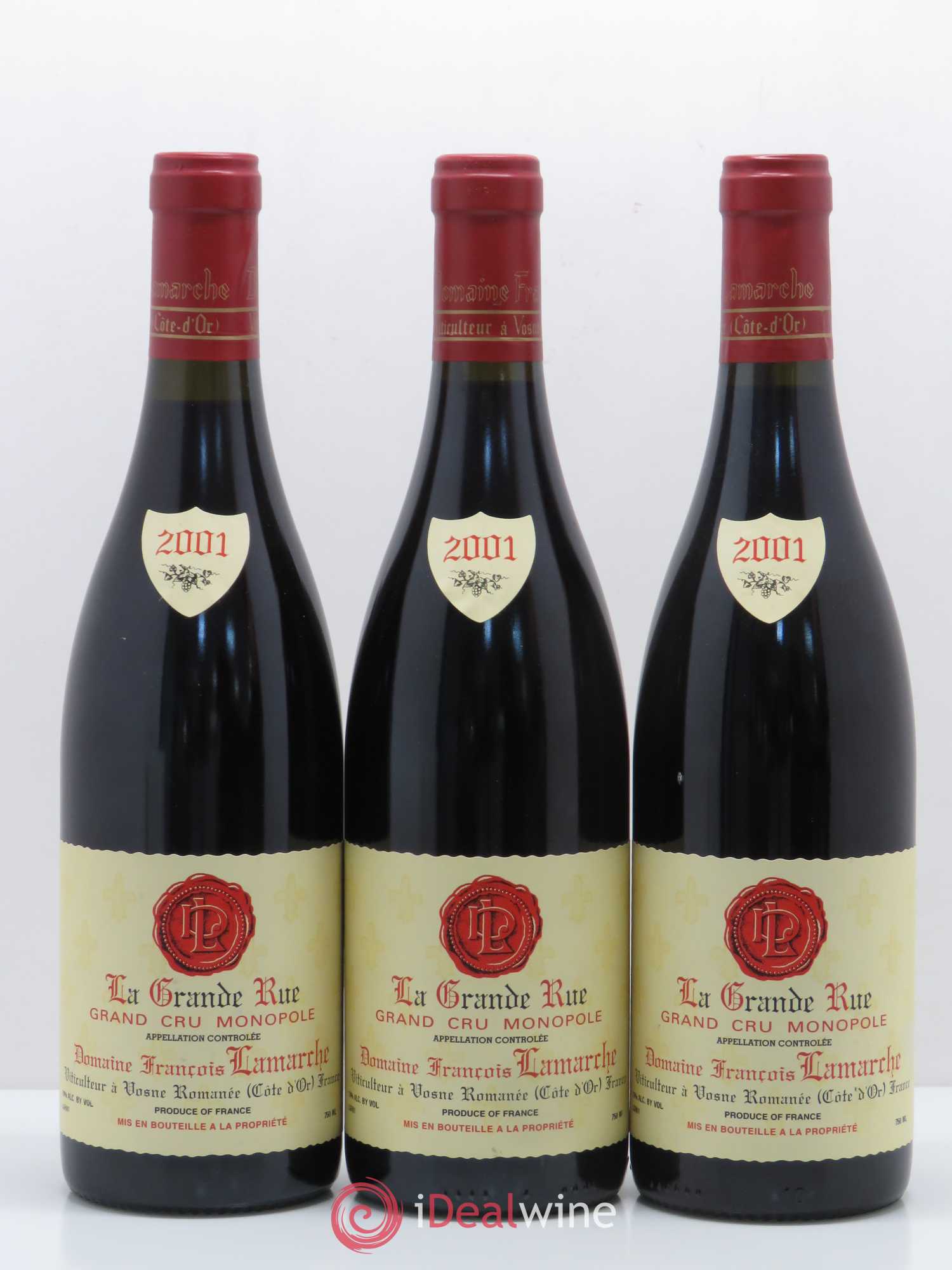 La Grande Rue Grand Cru Lamarche (Domaine) 2001 - Lot de 3 bouteilles - 0