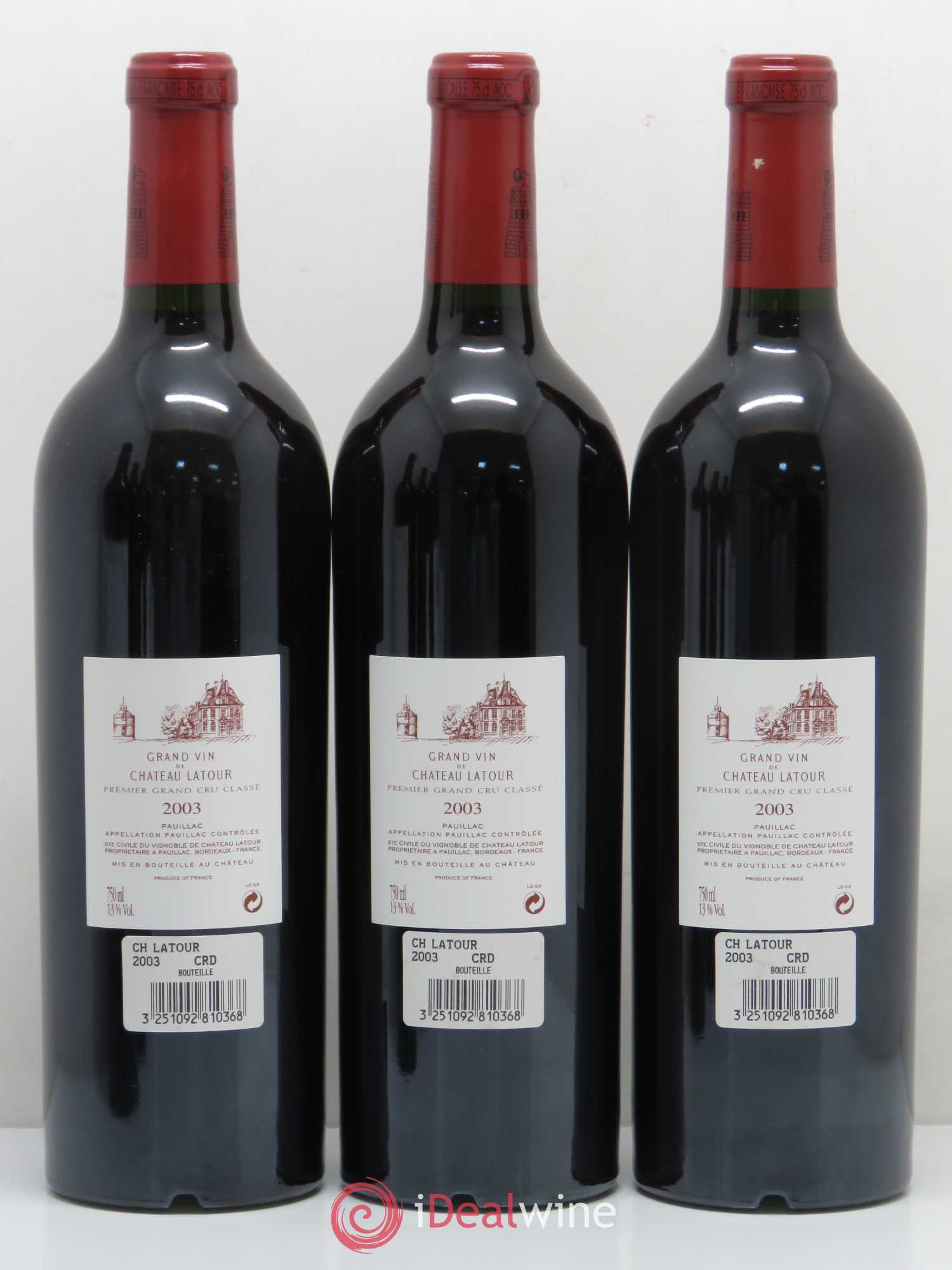 Château Latour 1er Grand Cru Classé 2003 - Lot de 6 bouteilles - 4
