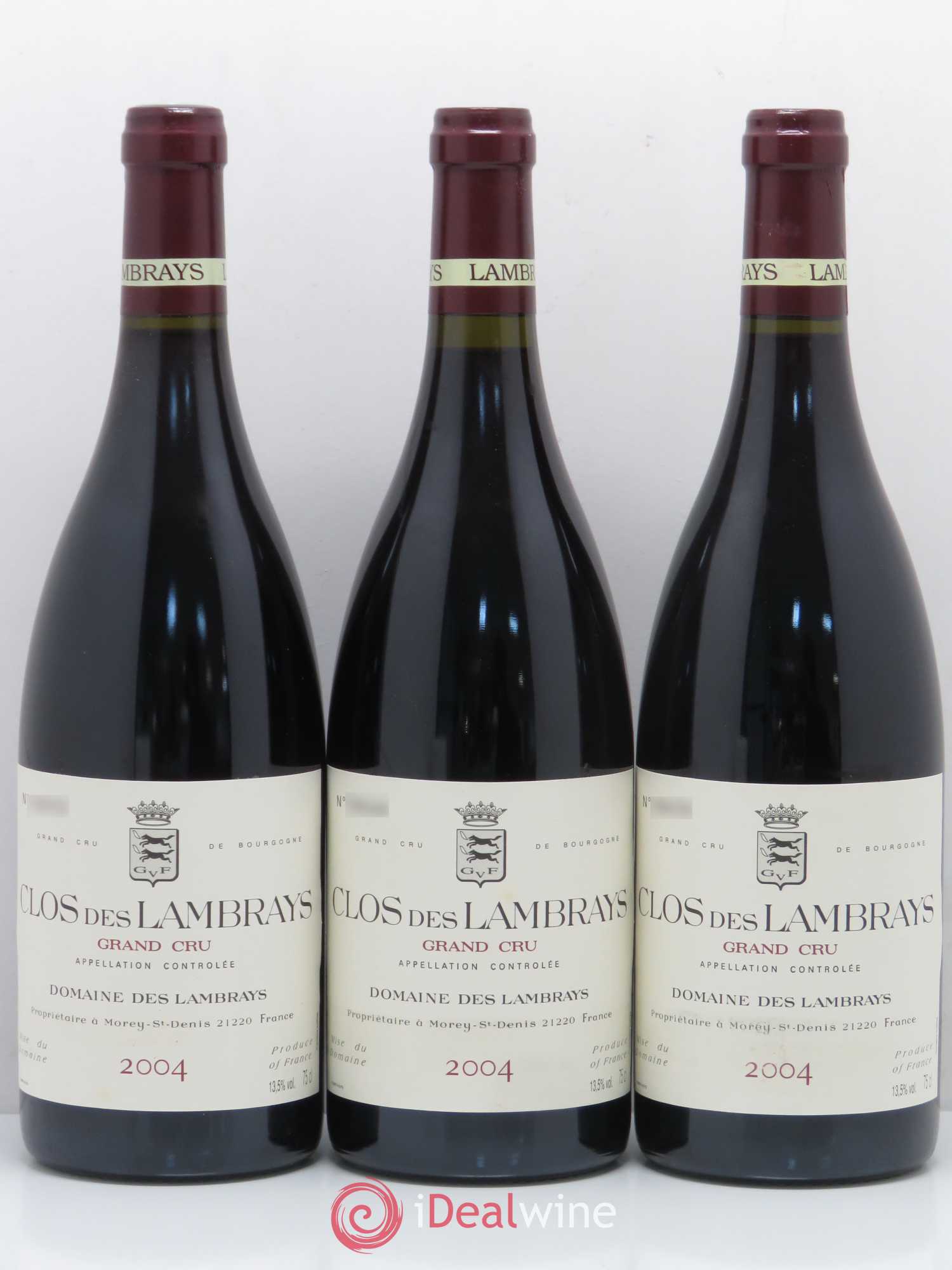 Clos des Lambrays Grand Cru Domaine des Lambrays 2004 - Lot de 3 bouteilles - 0