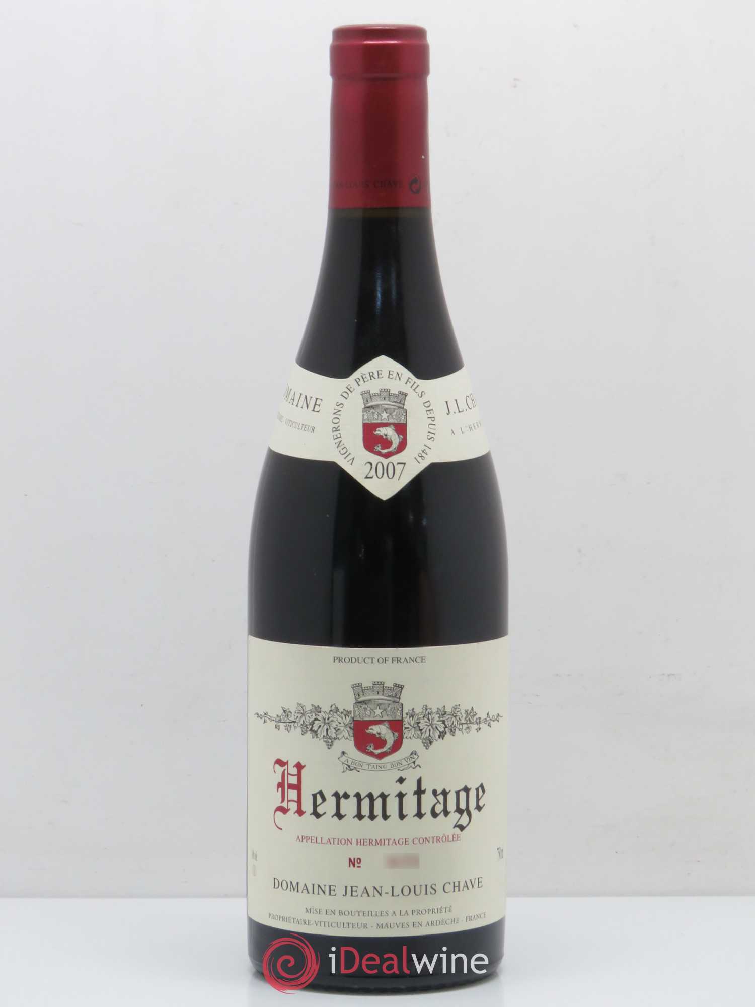 Hermitage Jean-Louis Chave 2007 - Lot de 1 bouteille - 0