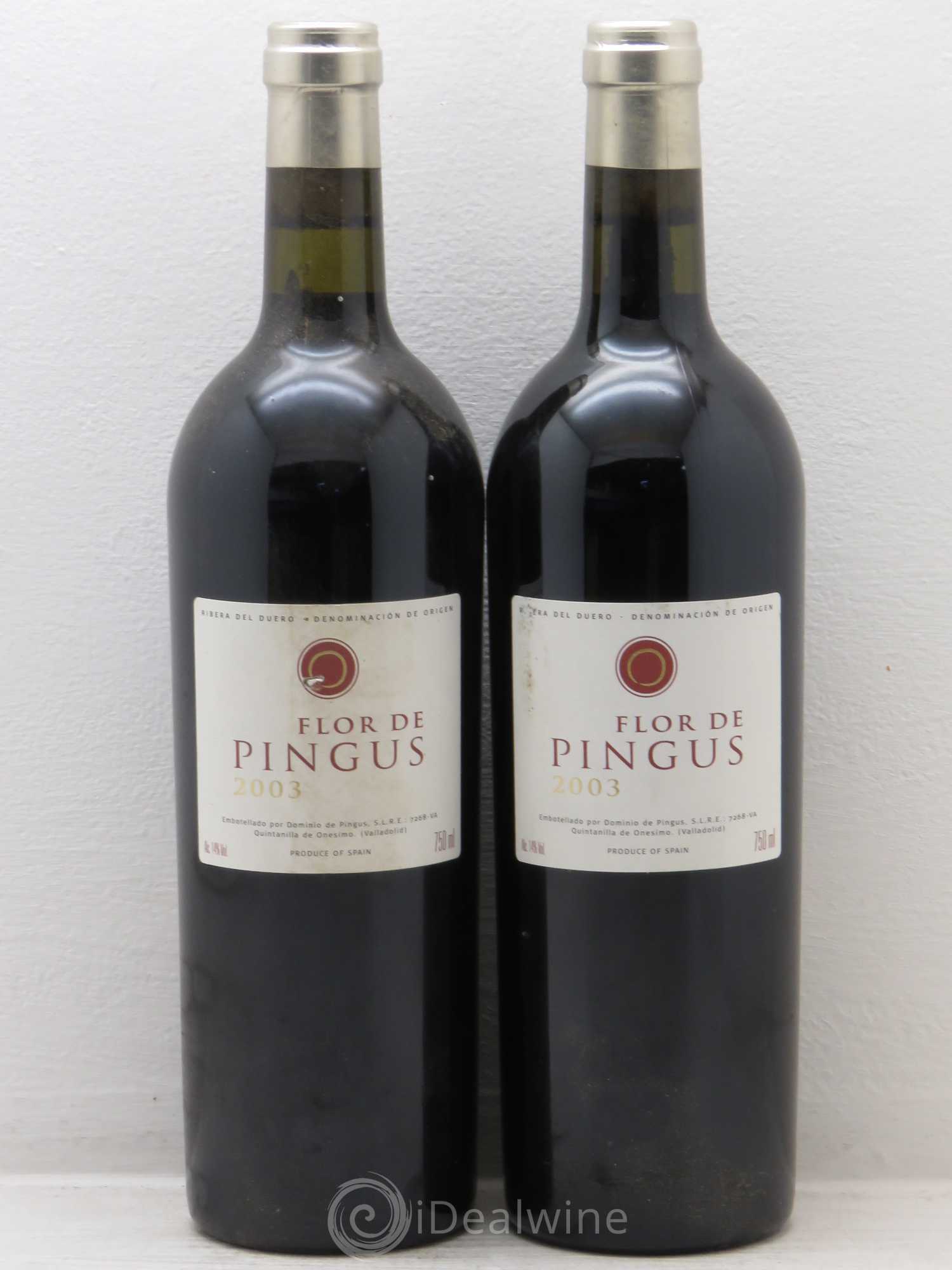 Ribera Del Duero Flor de Pingus Dominio de Pingus - Peter Sisseck 2003 - Lot de 2 bouteilles - 0