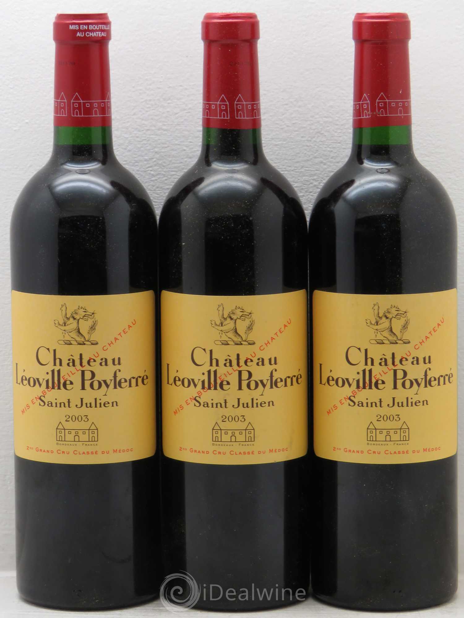 Château Léoville Poyferré 2ème Grand Cru Classé 2003 - Lot de 12 bouteilles - 1