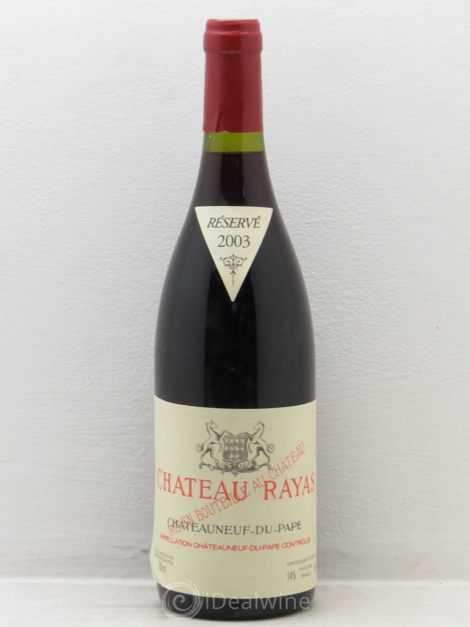Châteauneuf-du-Pape Château Rayas Emmanuel Reynaud 2003 - Lot de 1 bouteille - 0