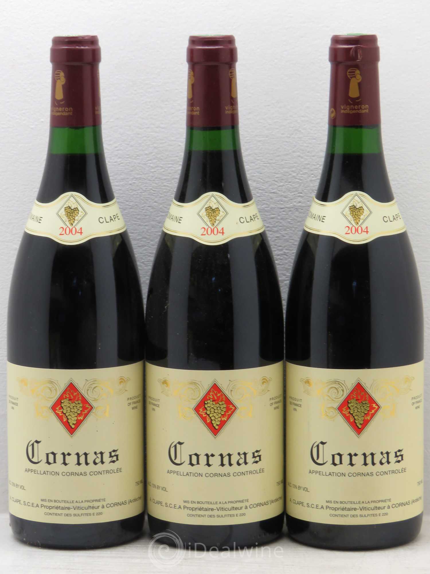 Cornas Auguste Clape 2004 - Posten von 3 Flaschen - 0