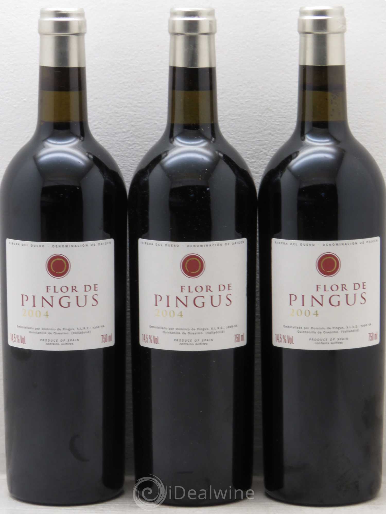 Ribera Del Duero Flor de Pingus Dominio de Pingus - Peter Sisseck 2004 - Lot de 3 bouteilles - 0