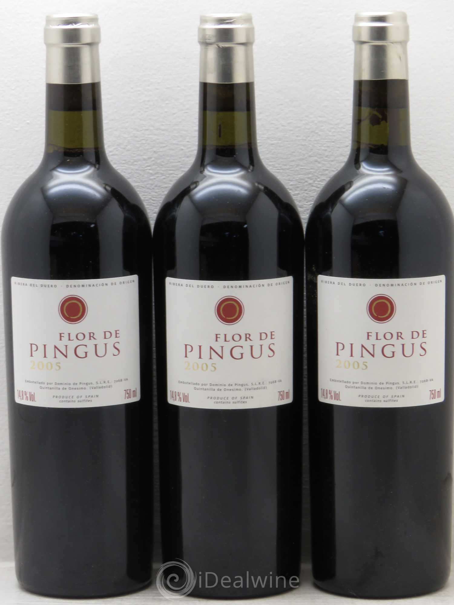 Ribera Del Duero Flor de Pingus Dominio de Pingus - Peter Sisseck 2005 - Lot de 3 bouteilles - 0