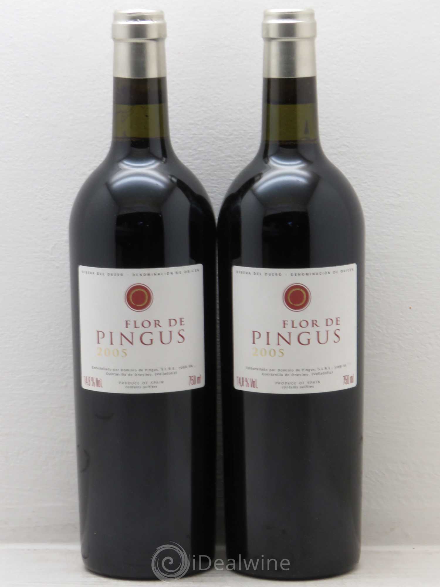 Ribera Del Duero Flor de Pingus Dominio de Pingus - Peter Sisseck 2005 - Lot de 2 bouteilles - 0