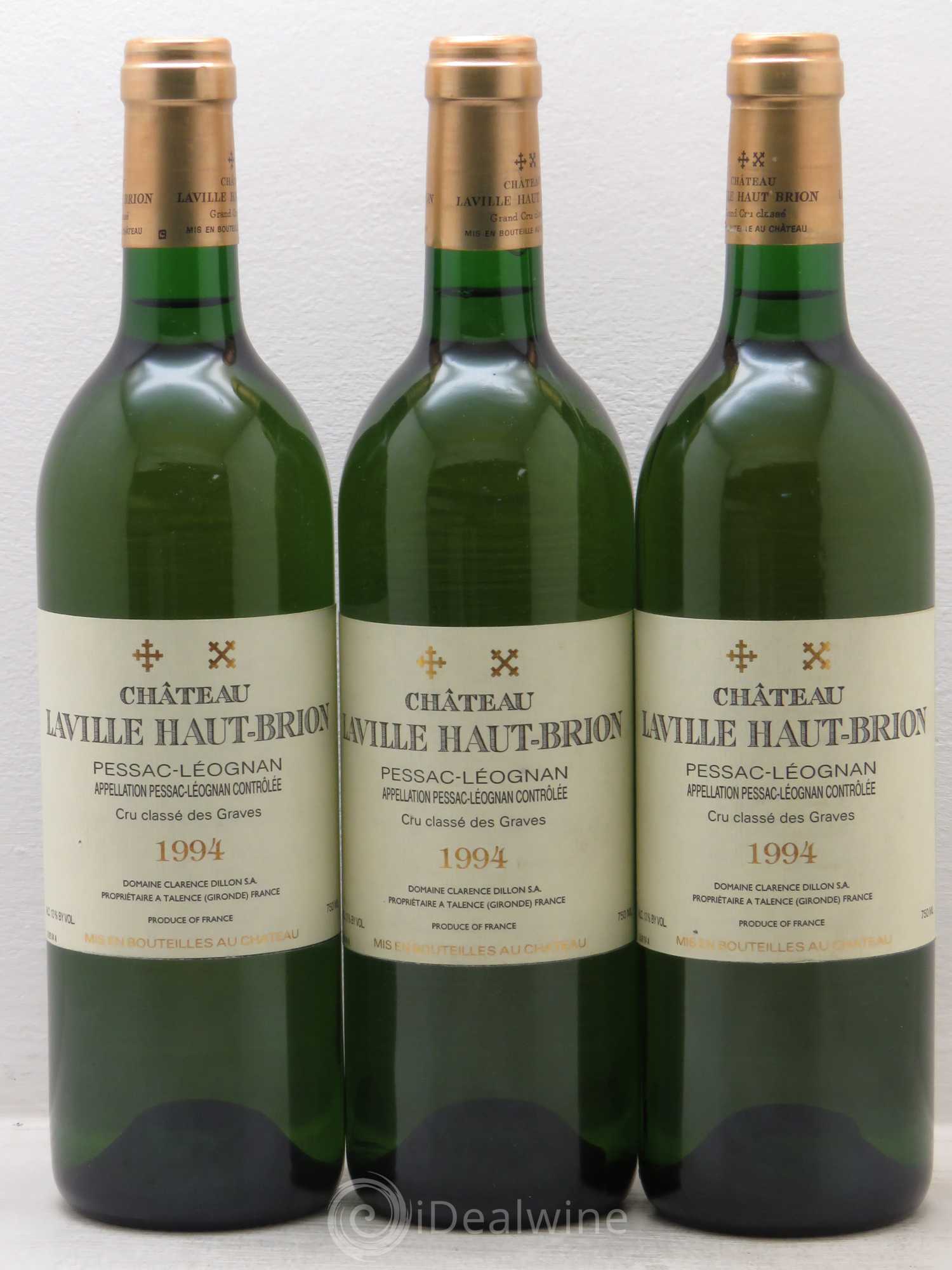 Château Laville Haut-Brion Cru Classé de Graves 1994 - Lot de 3 bouteilles - 0