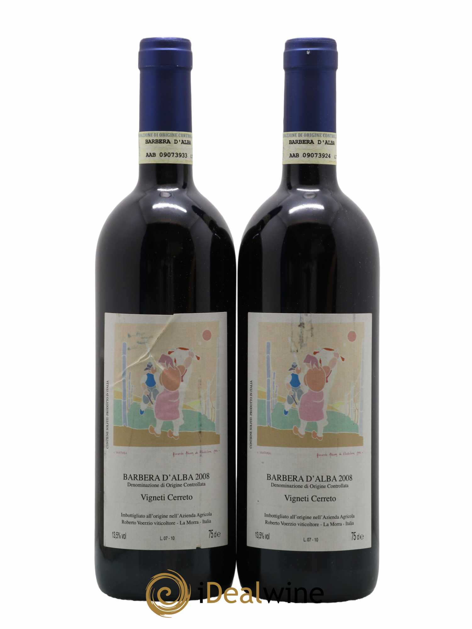 Barbera d'Alba DOC Cerreto Roberto Voerzio 2008 - Lot de 2 bouteilles - 0