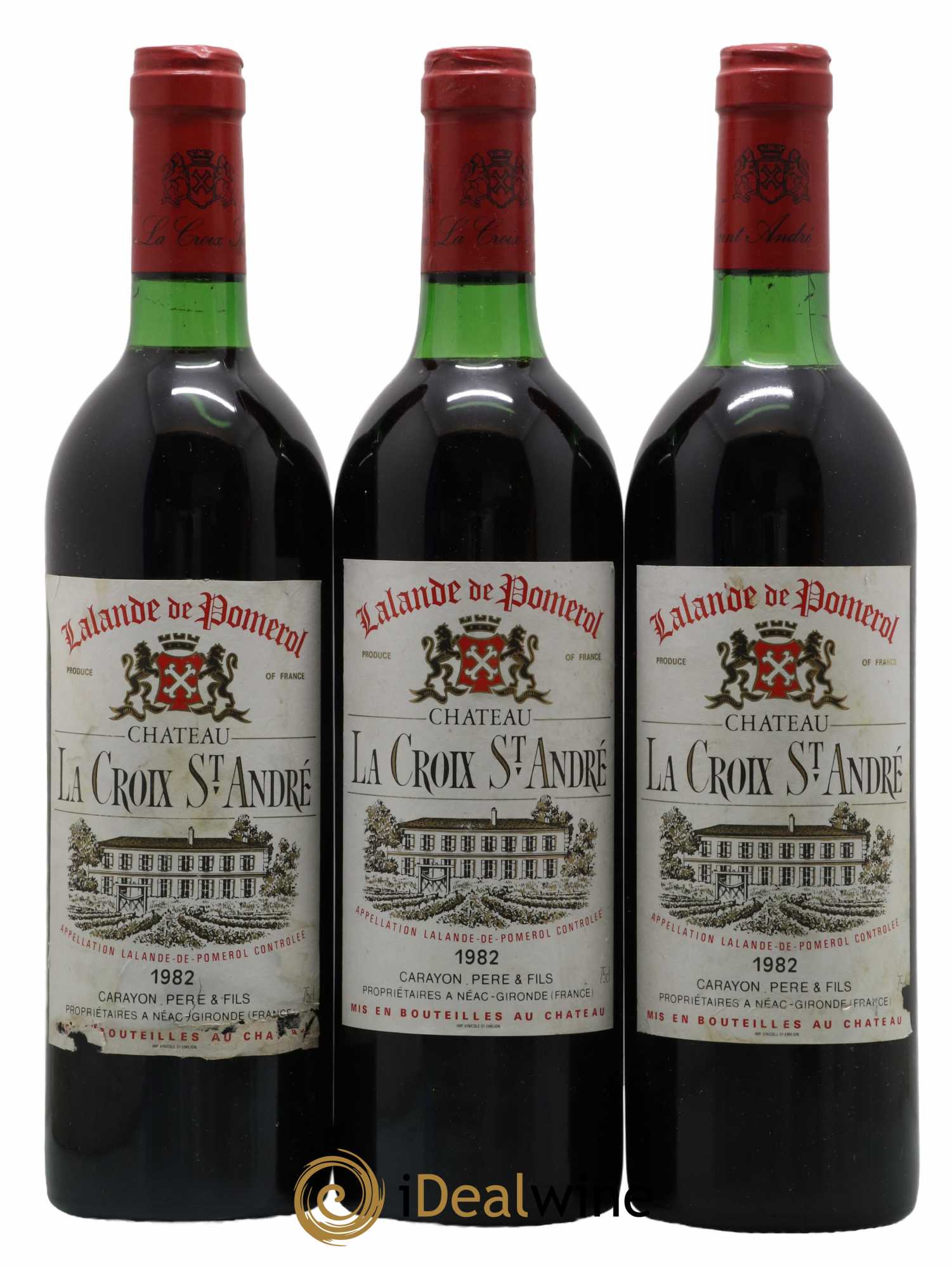 Château La Croix Saint André 1982 - Lot de 3 bouteilles - 0