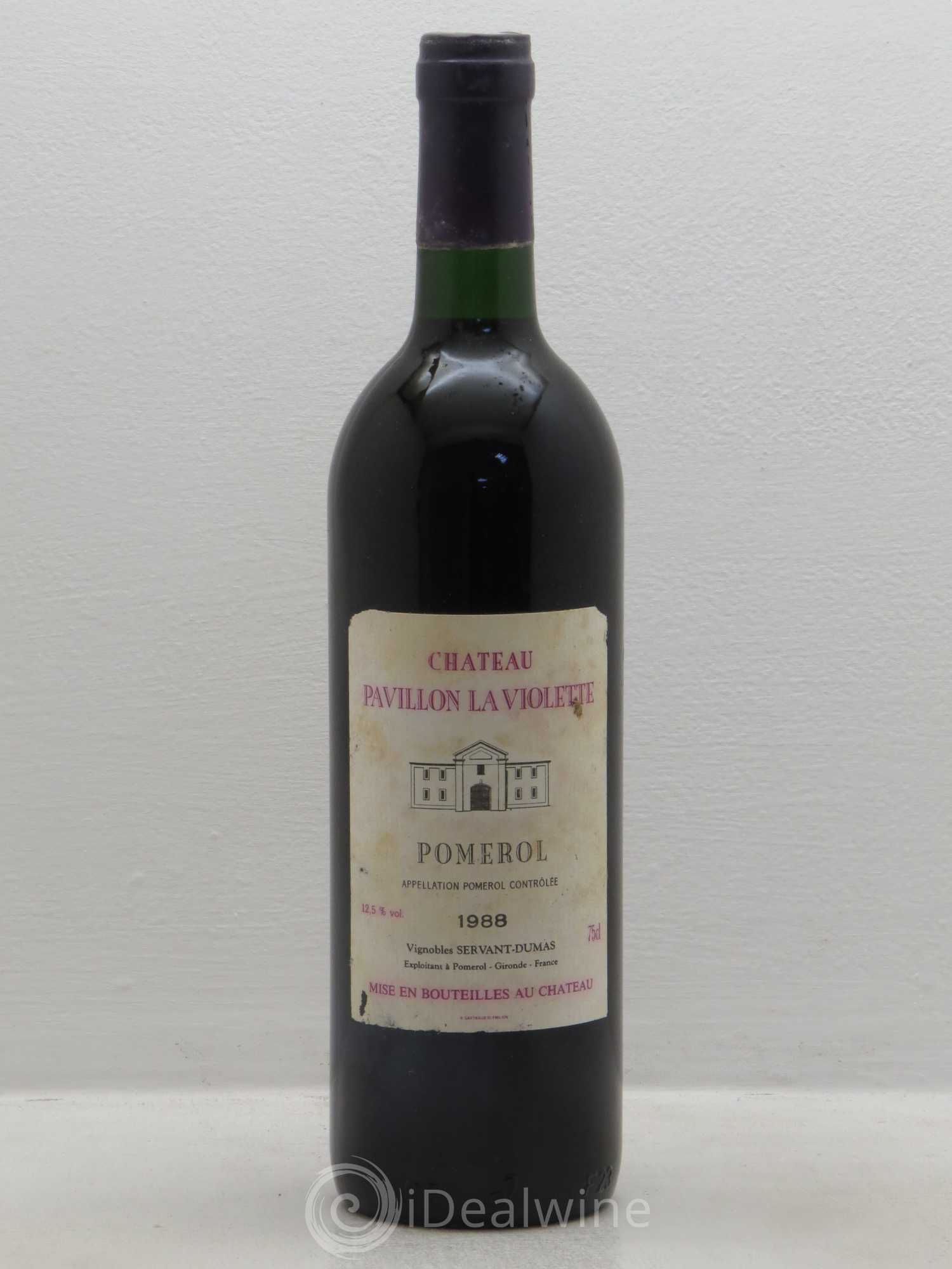 Pomerol Pavillon de La Violette 1988 - Lot de 1 bouteille - 0