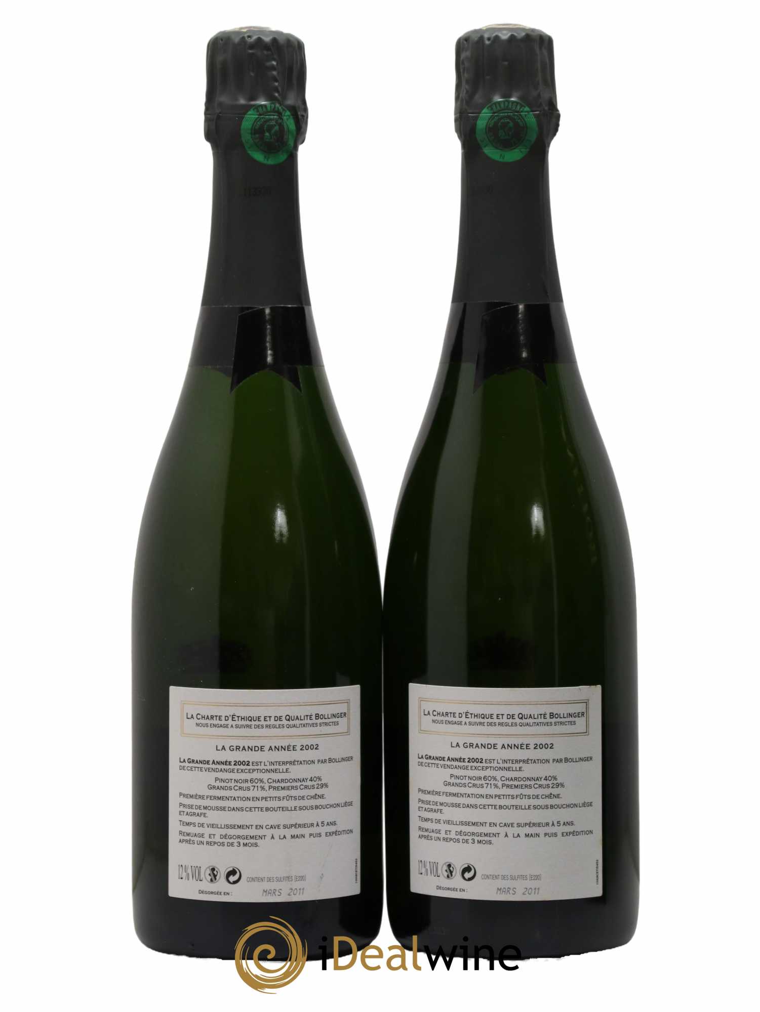 Grande Année Brut Bollinger 2002 - Posten von 2 Flaschen - 2