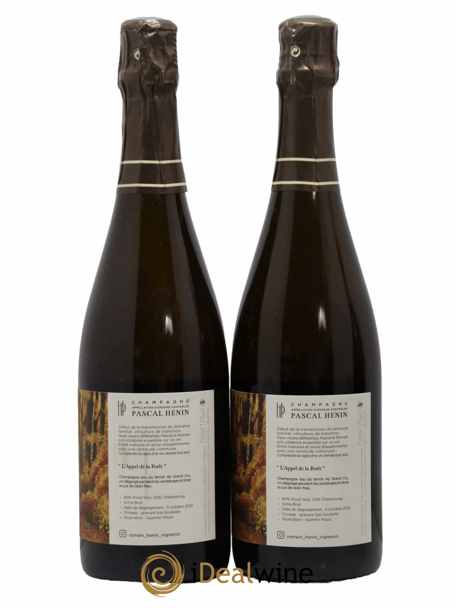 L'Appel de la Fôret Romain Henin - Posten von 2 Flaschen - 1